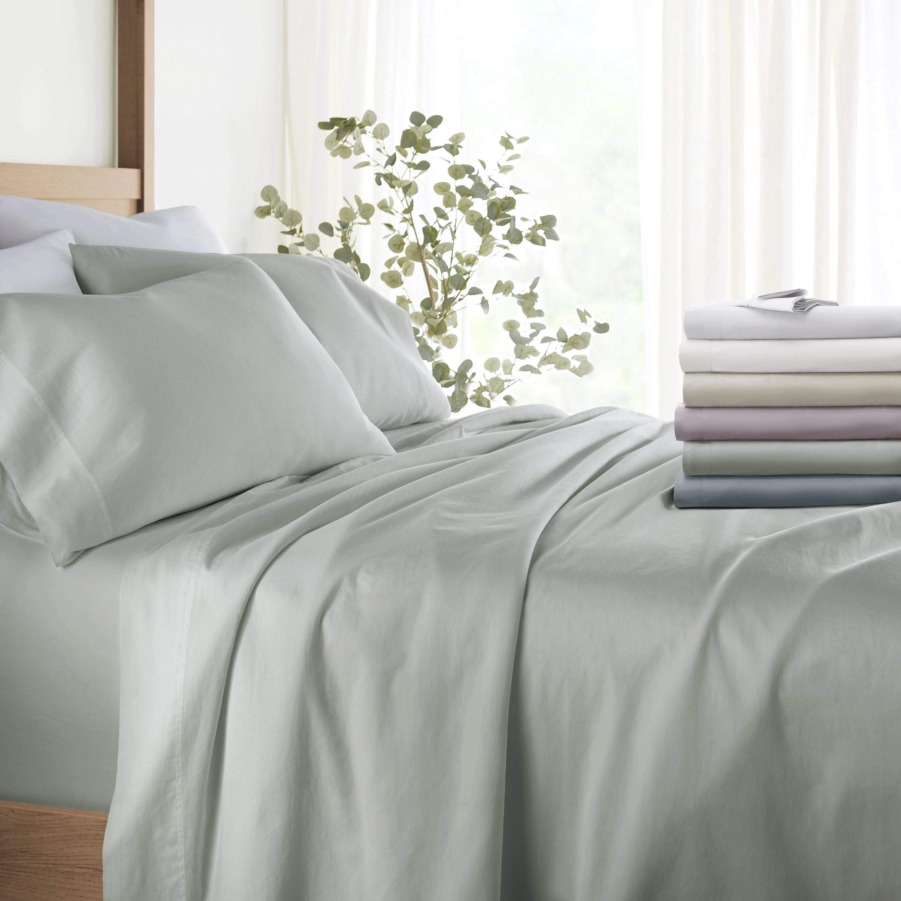 4 Piece Long Staple 100% Cotton Sheet Set (Sale) - Image 37