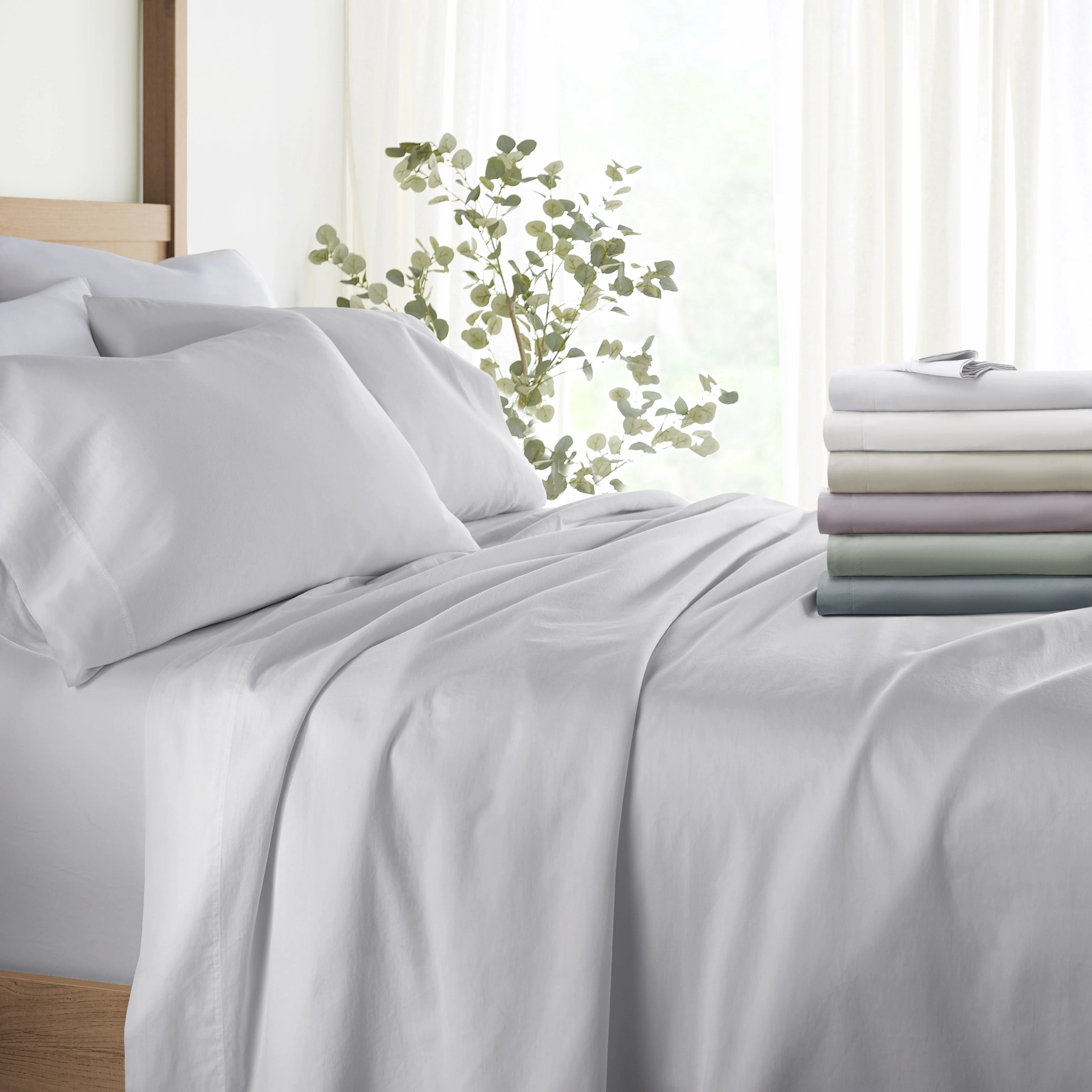4 Piece Long Staple 100% Cotton Sheet Set (Sale) - Image 41
