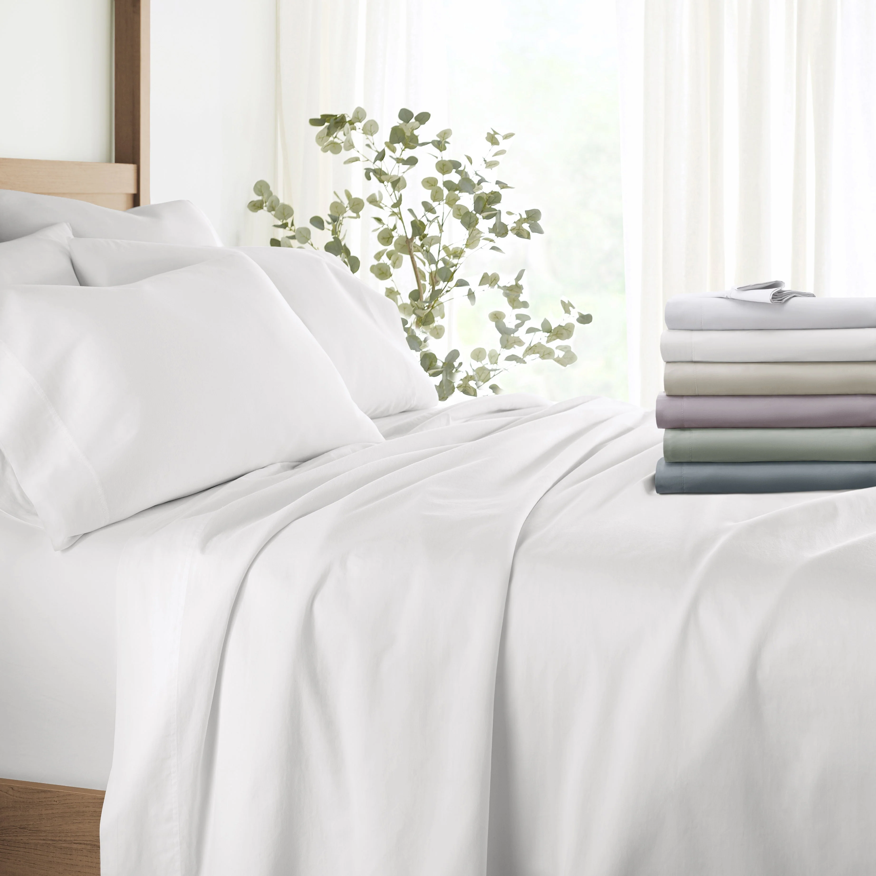 4 Piece Long Staple 100% Cotton Sheet Set (Sale) - Image 42