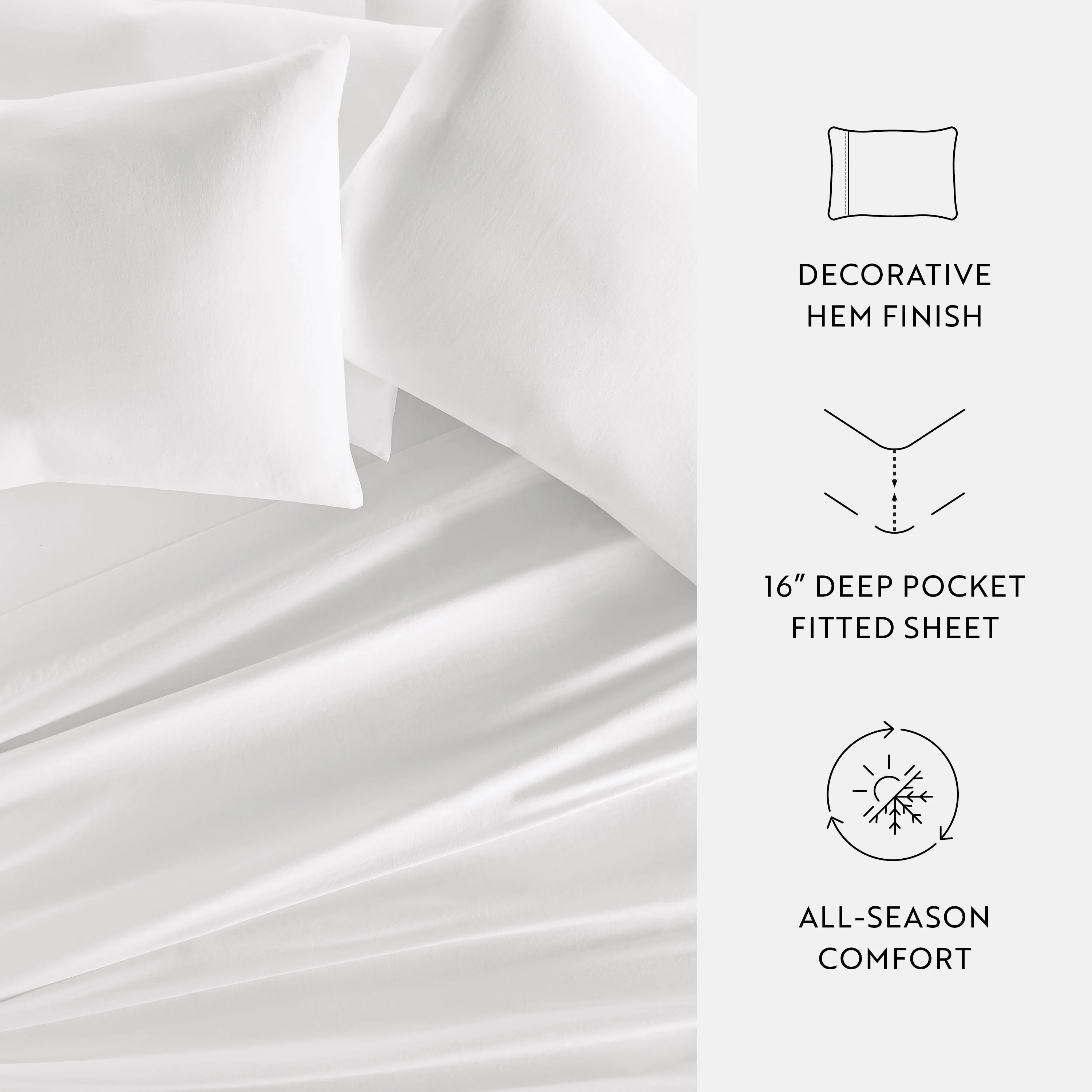 4 Piece Long Staple 100% Cotton Sheet Set (Sale) - Image 57
