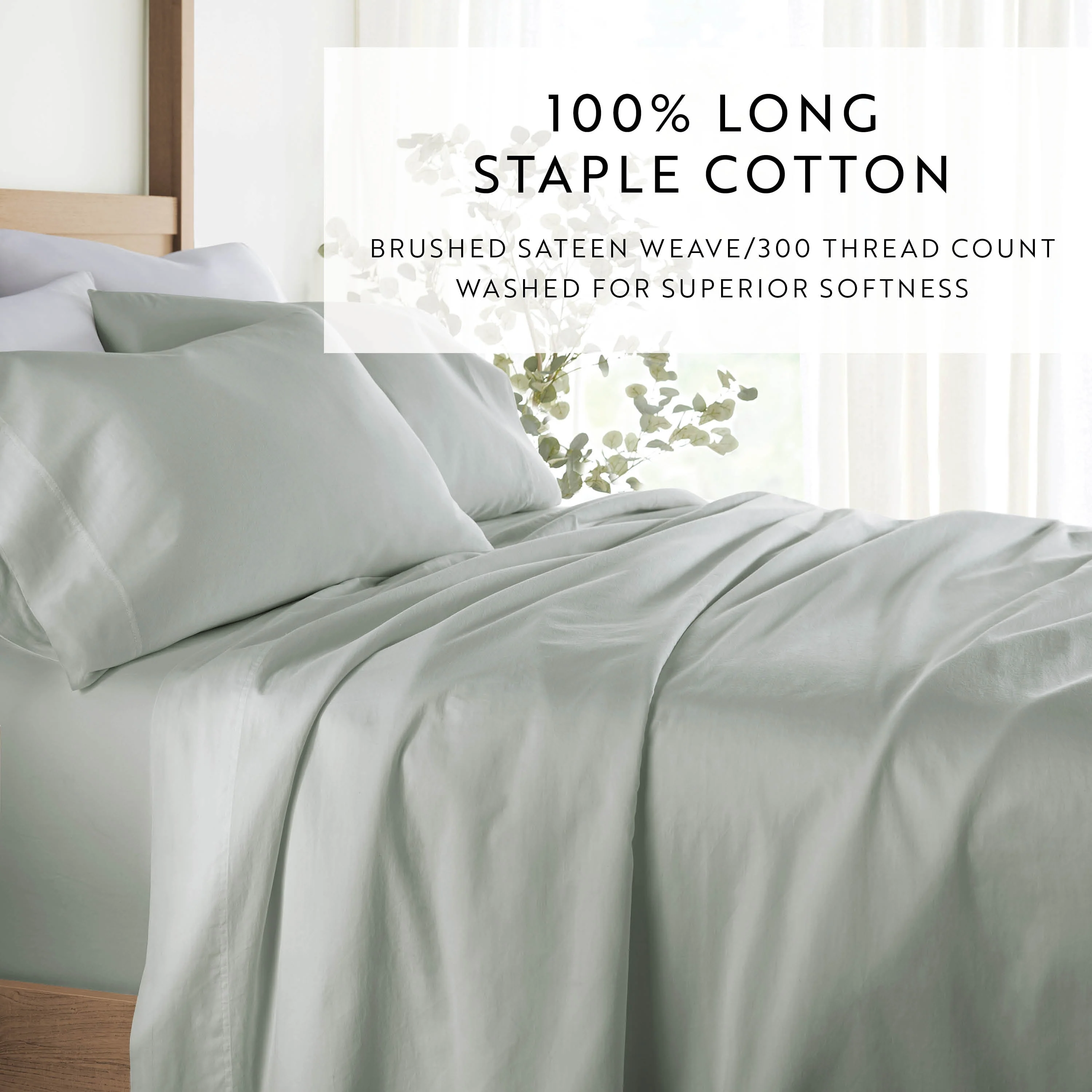 4 Piece Long Staple 100% Cotton Sheet Set (Sale) - Image 61