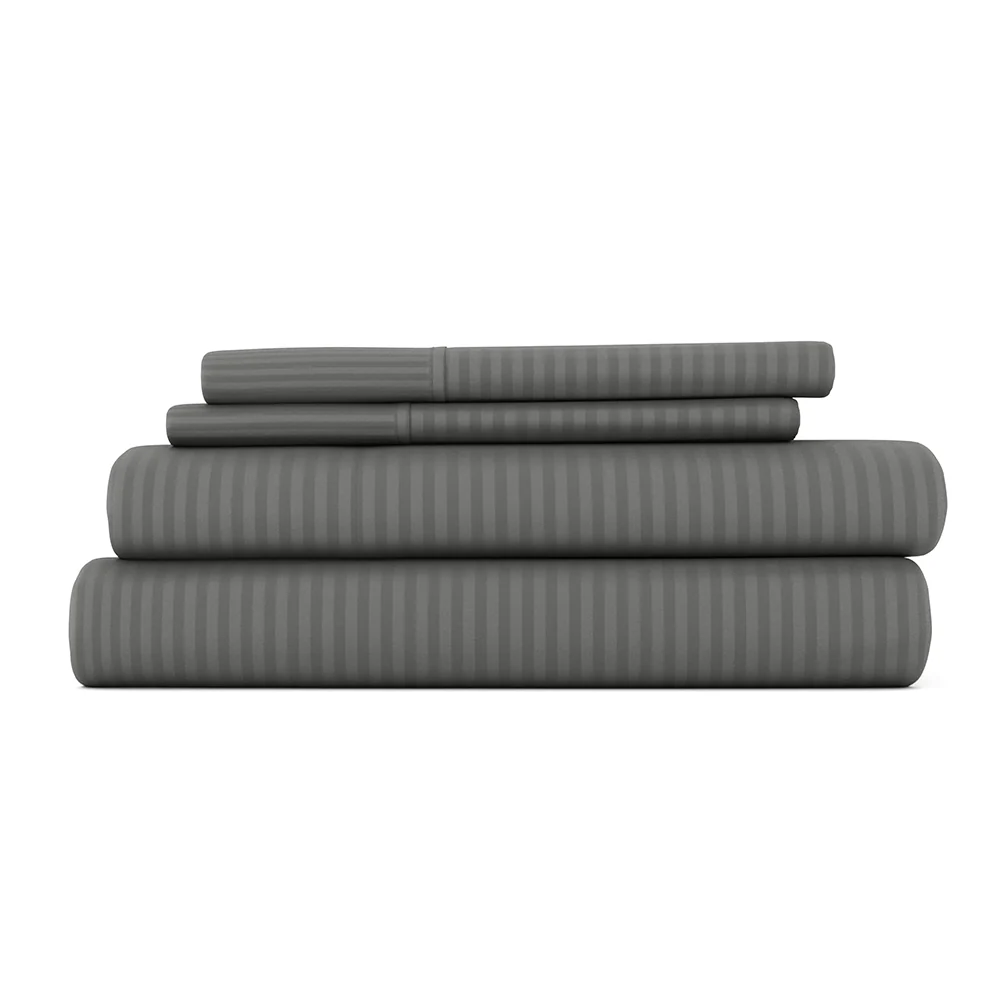 Striped Embossed 4-Piece Sheet Set - Image 4