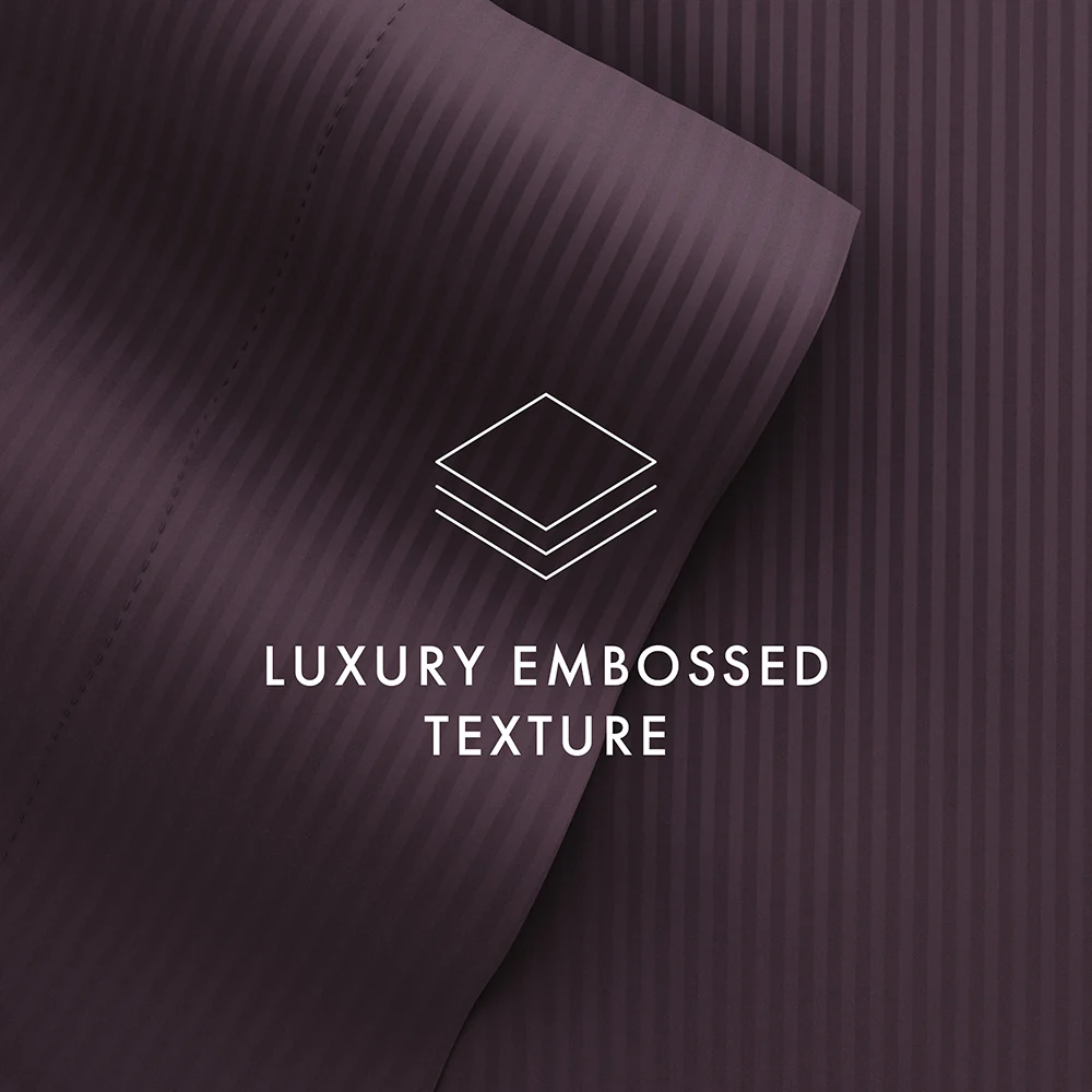 Striped Embossed 4-Piece Sheet Set - Image 54