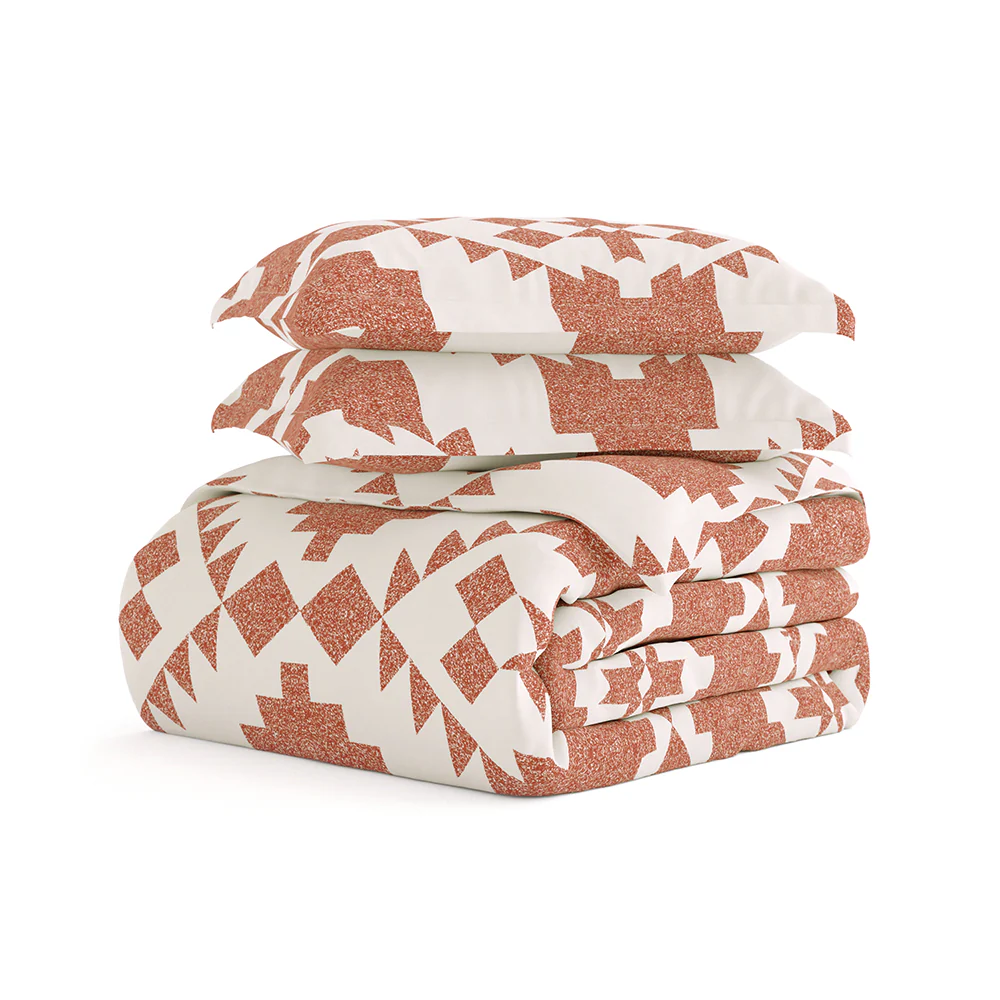 Adobe Diamond Pattern 3-Piece Duvet Cover Set - Image 12