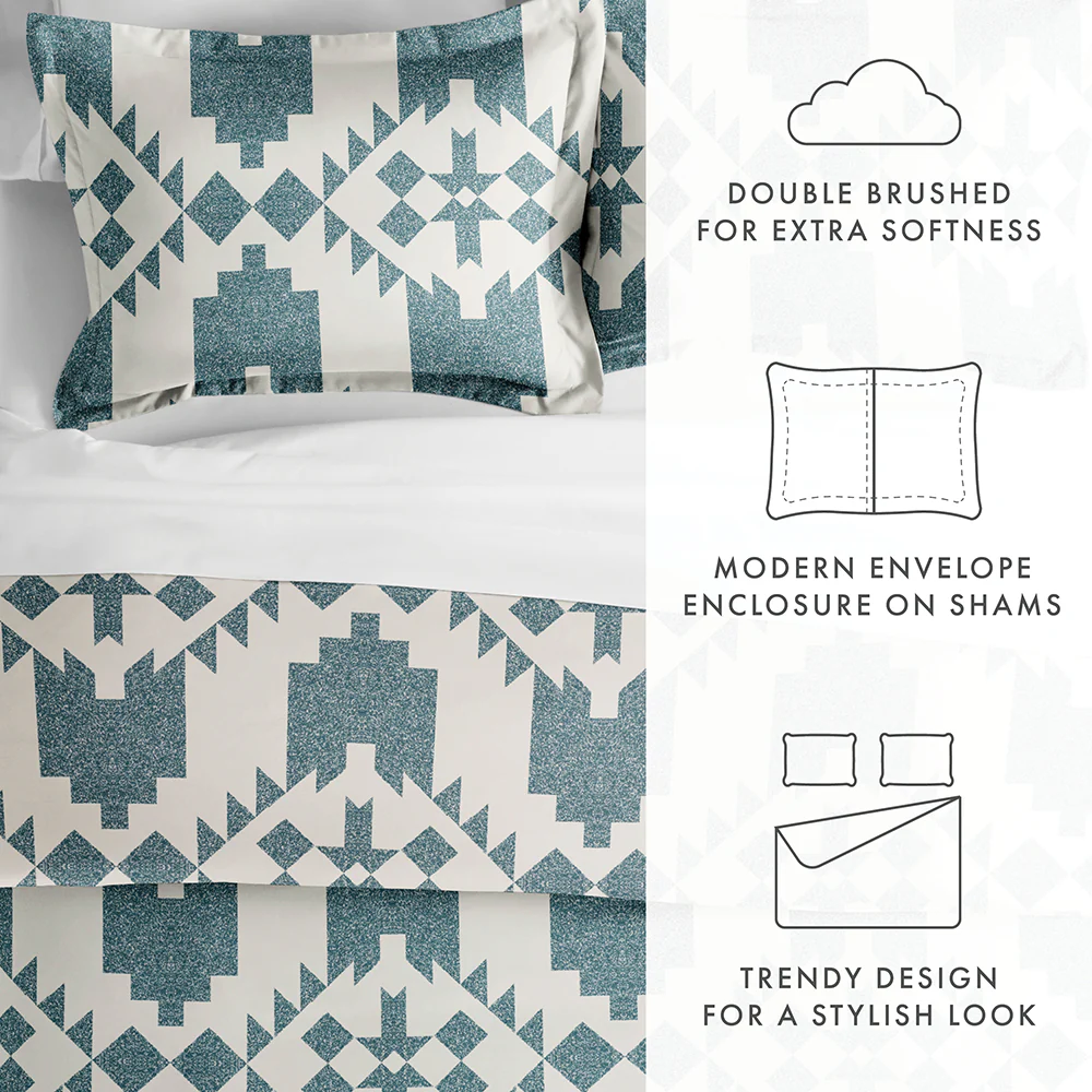 Adobe Diamond Pattern 3-Piece Duvet Cover Set - Image 22