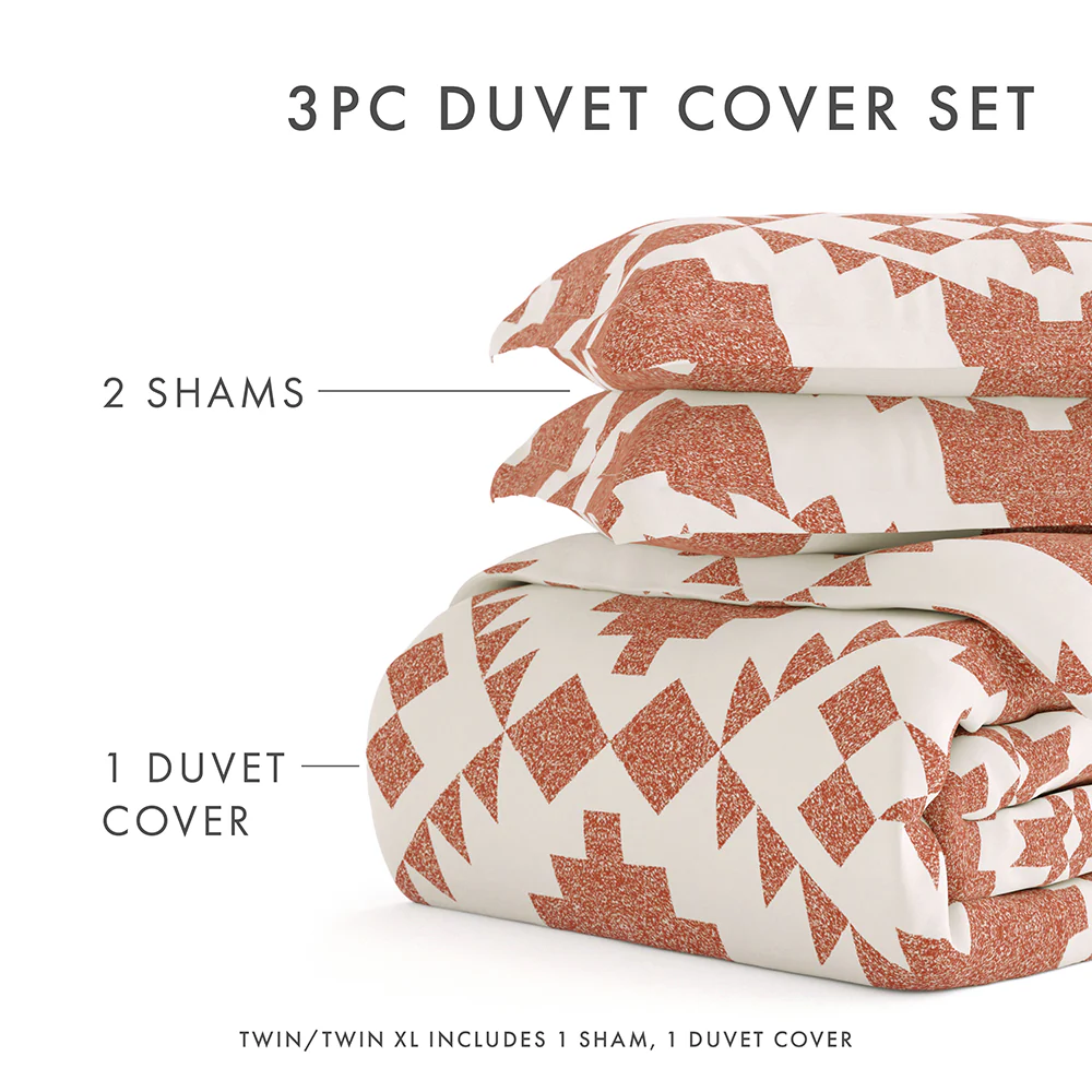 Adobe Diamond Pattern 3-Piece Duvet Cover Set - Image 33