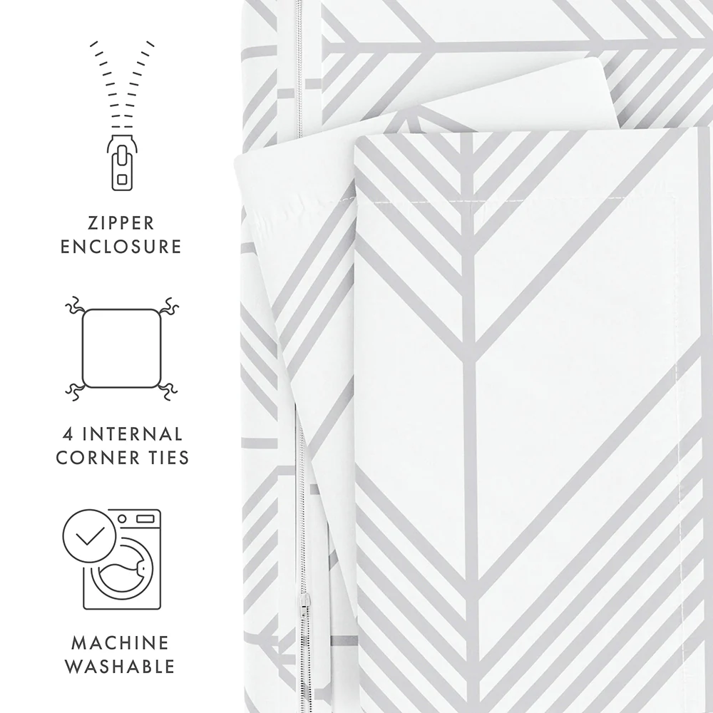 Alps Chevron Pattern 3-Piece Duvet Cover Set - Image 9