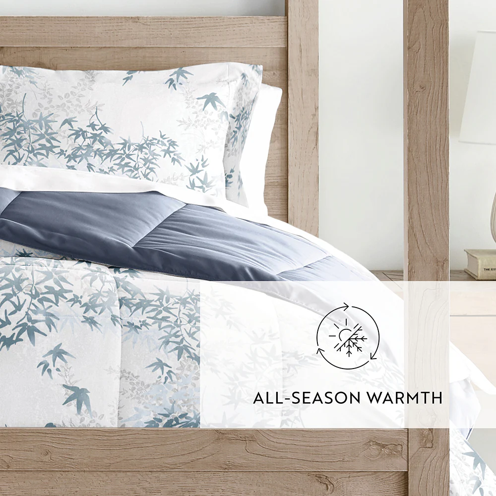 Bamboo Leaves Reversible Down-Alternative Comforter Set - Image 10