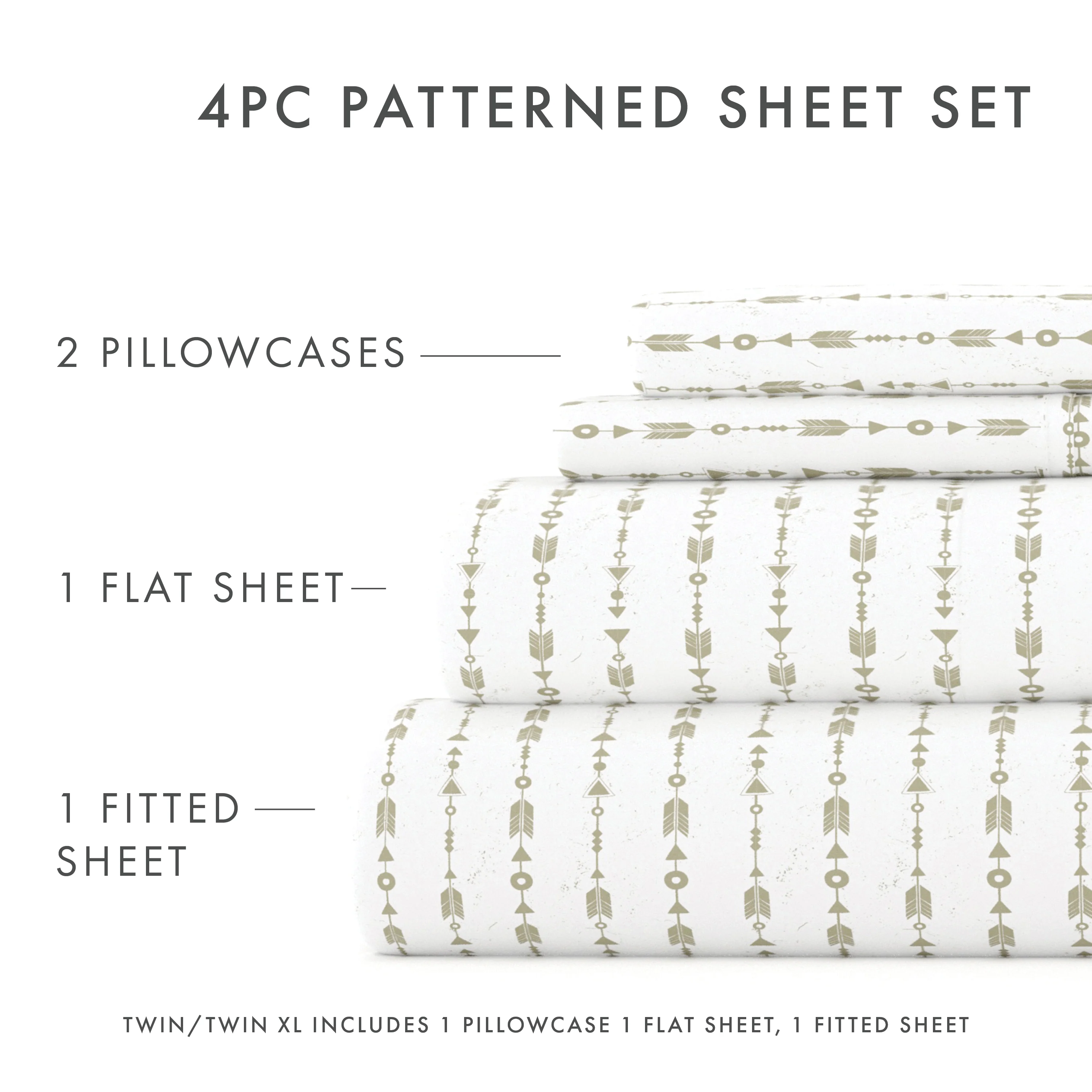 Beaded Arrows Pattern 4-Piece Sheet Set - Image 11