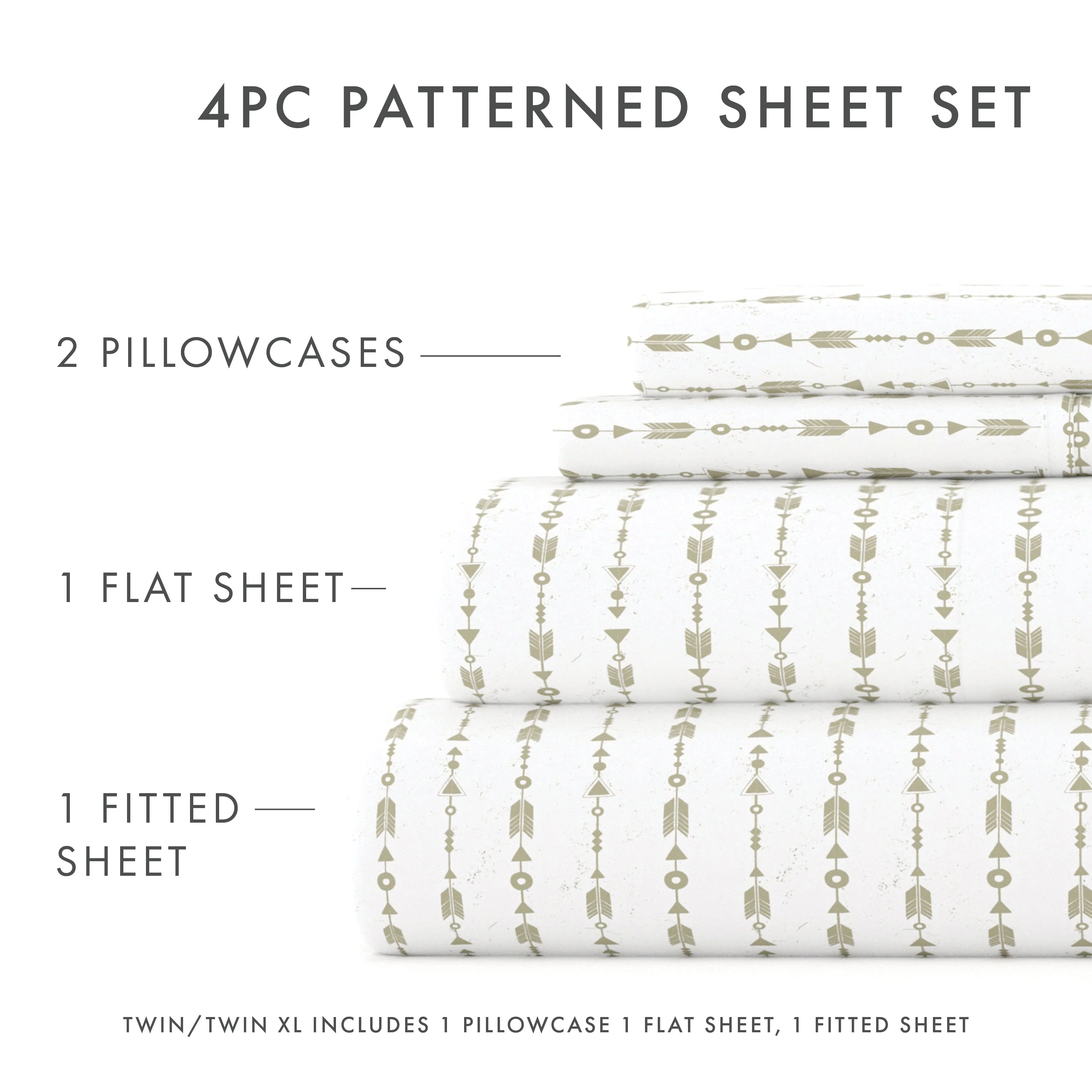 Beaded Arrows Pattern 4-Piece Sheet Set - Sale - Image 11