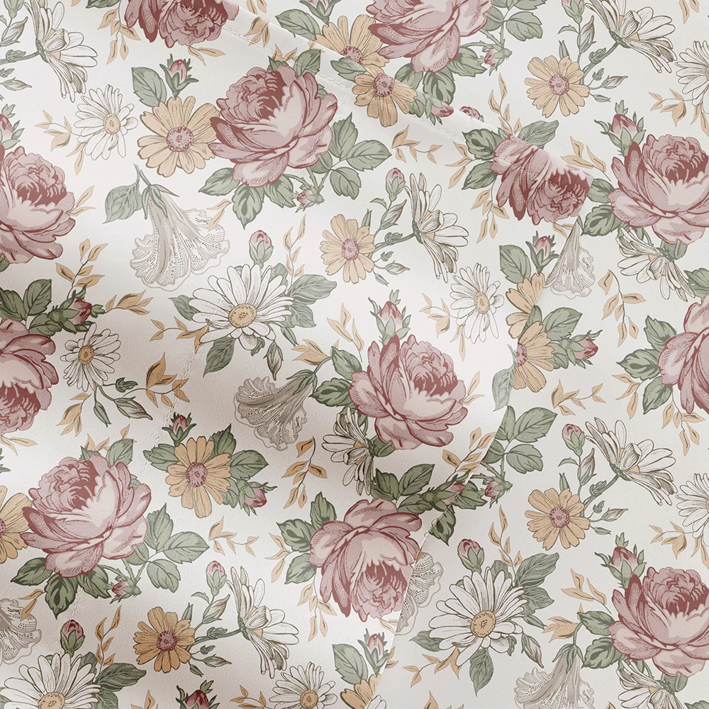 Blooming Floral 4-Piece Pattern Sheet Set - Image 4