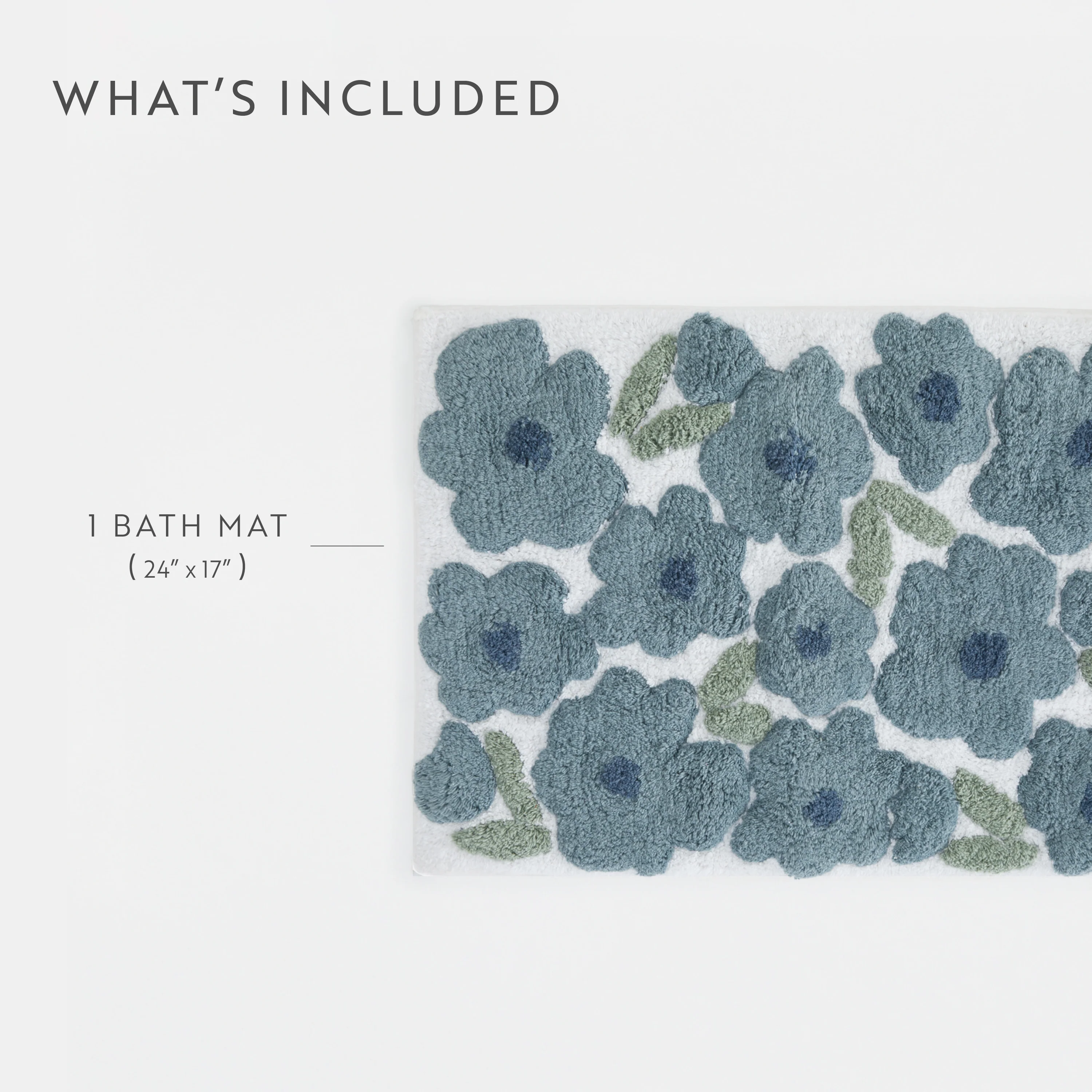 100% Cotton Blossoms Patterned Bath Mat - Image 32
