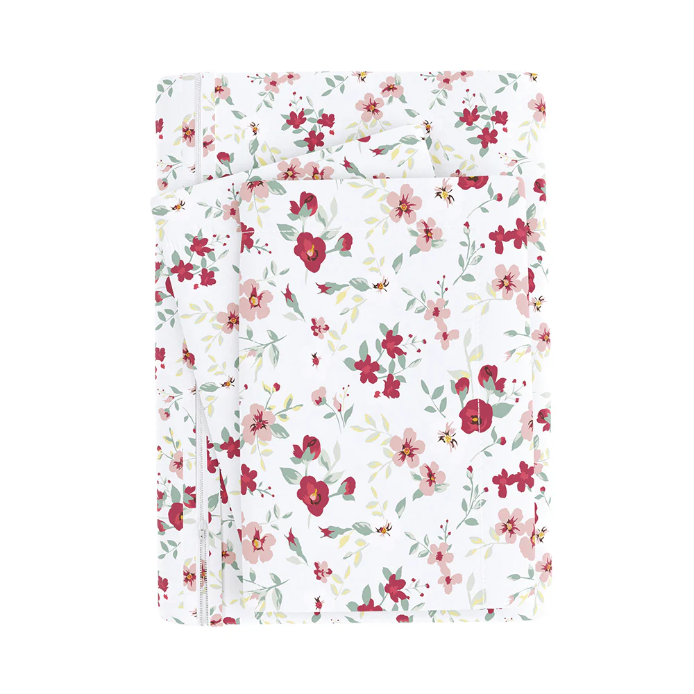 Blossoms Pattern 3-Piece Duvet Cover Set - Image 12