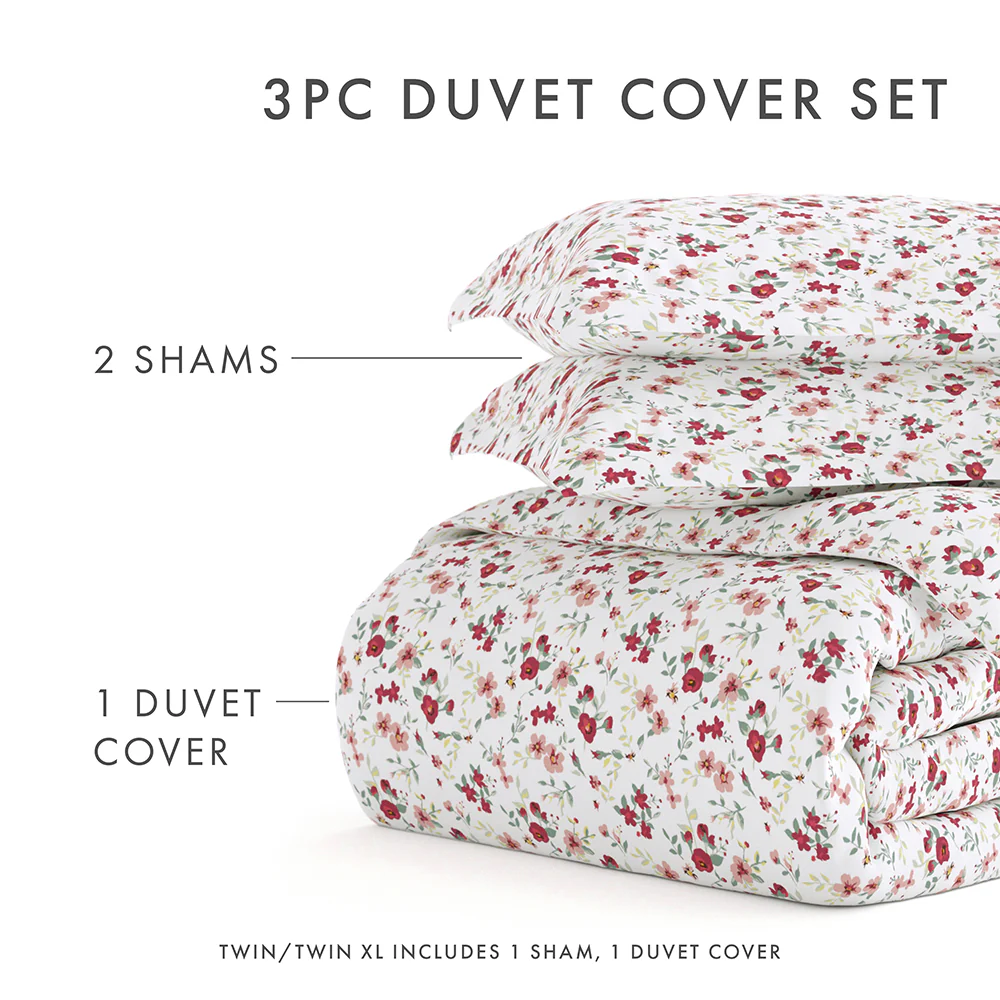 Blossoms Pattern 3-Piece Duvet Cover Set - Image 22