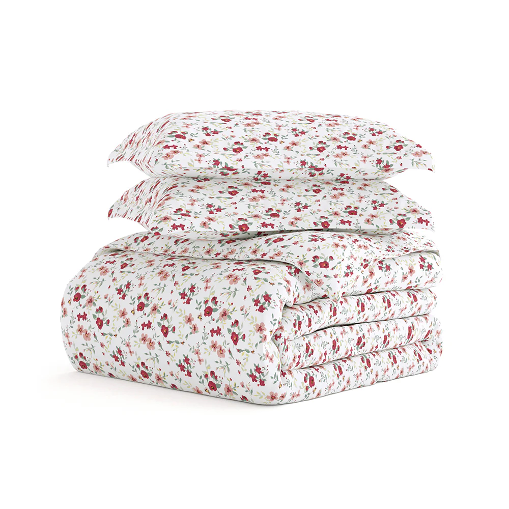 Blossoms Pattern 3-Piece Duvet Cover Set - Image 8