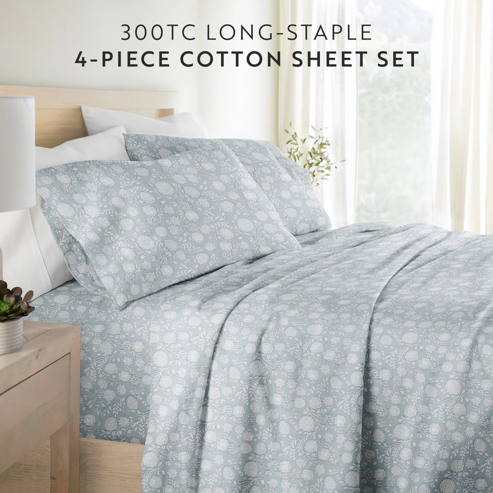 Bohemian Garden 4-Piece Long Staple Cotton Sheet Set - Image 5