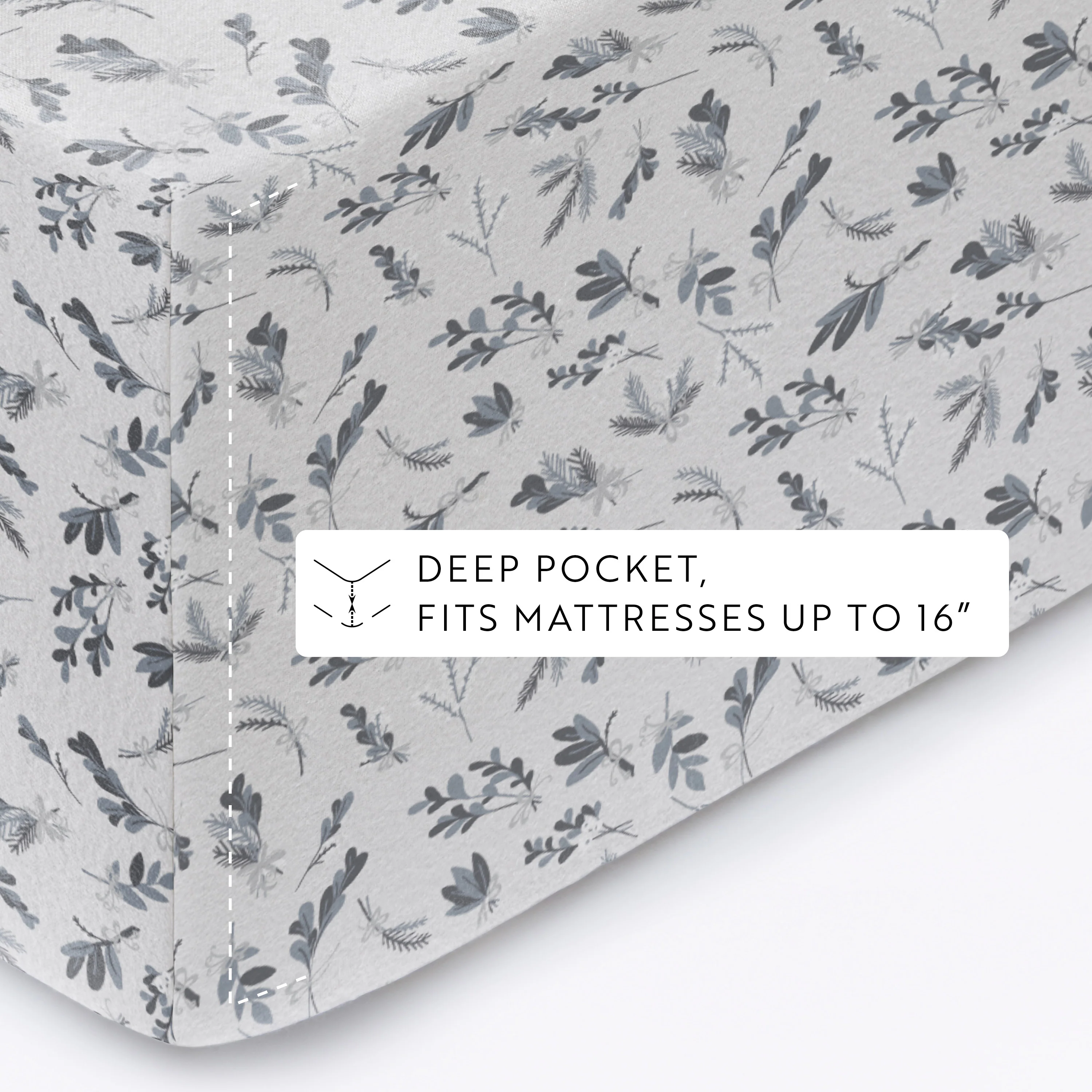 Botanical 4-Piece Flannel Sheet Set - Image 7