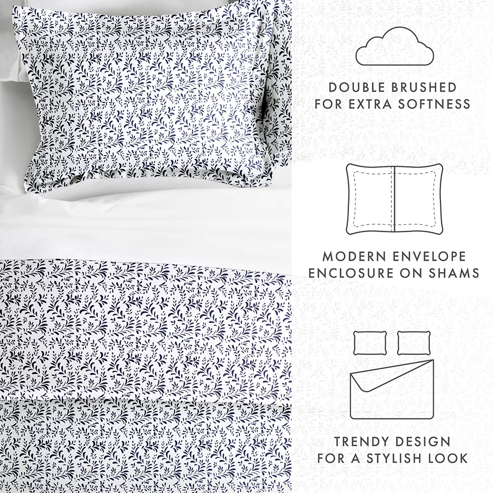Burst of Vines Pattern 3-Piece Duvet Cover Set - Image 22