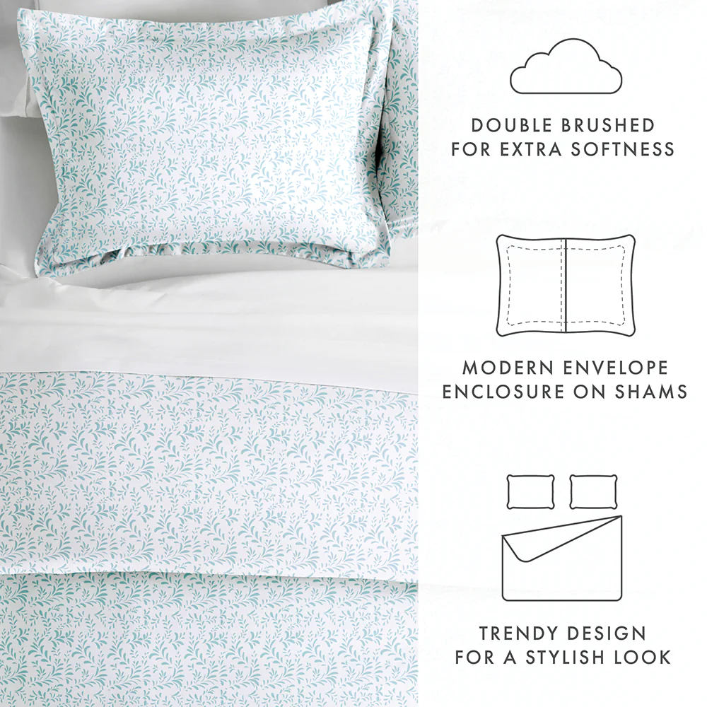 Burst of Vines Pattern 3-Piece Duvet Cover Set - Image 23