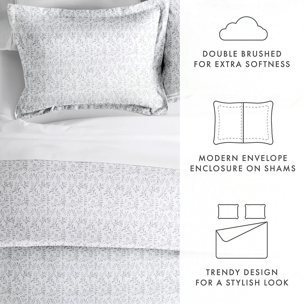Burst of Vines Pattern 3-Piece Duvet Cover Set - Image 24