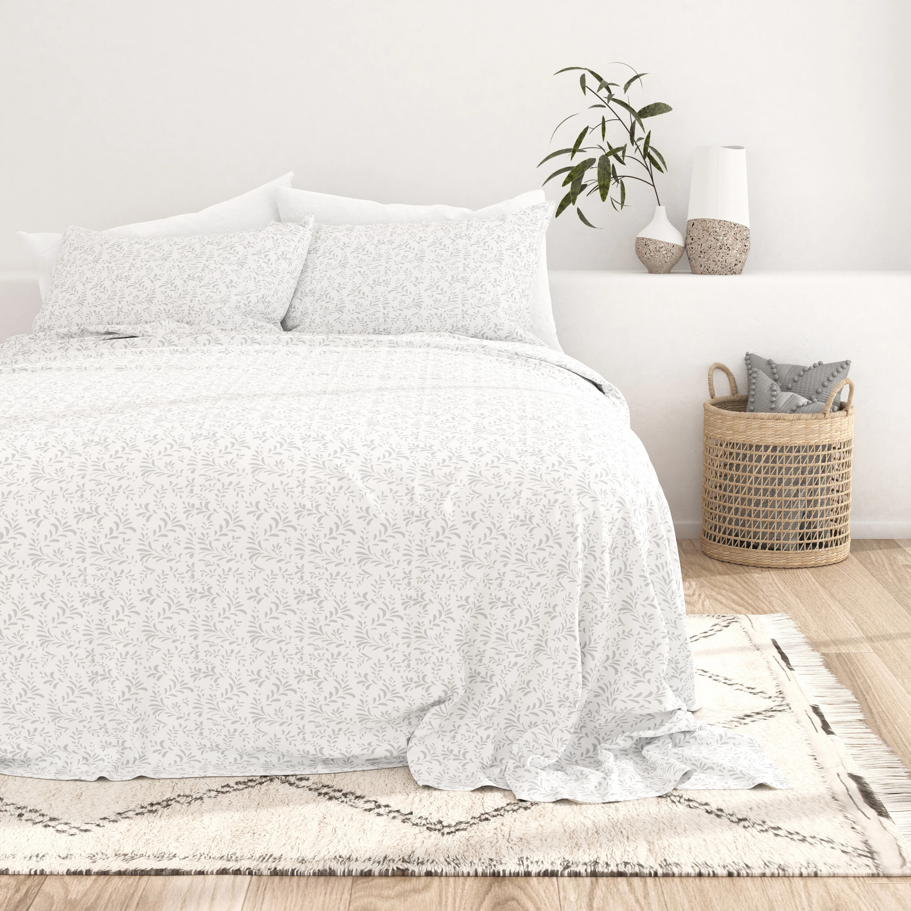 Burst of Vines Pattern 4-Piece Sheet Set - Image 8
