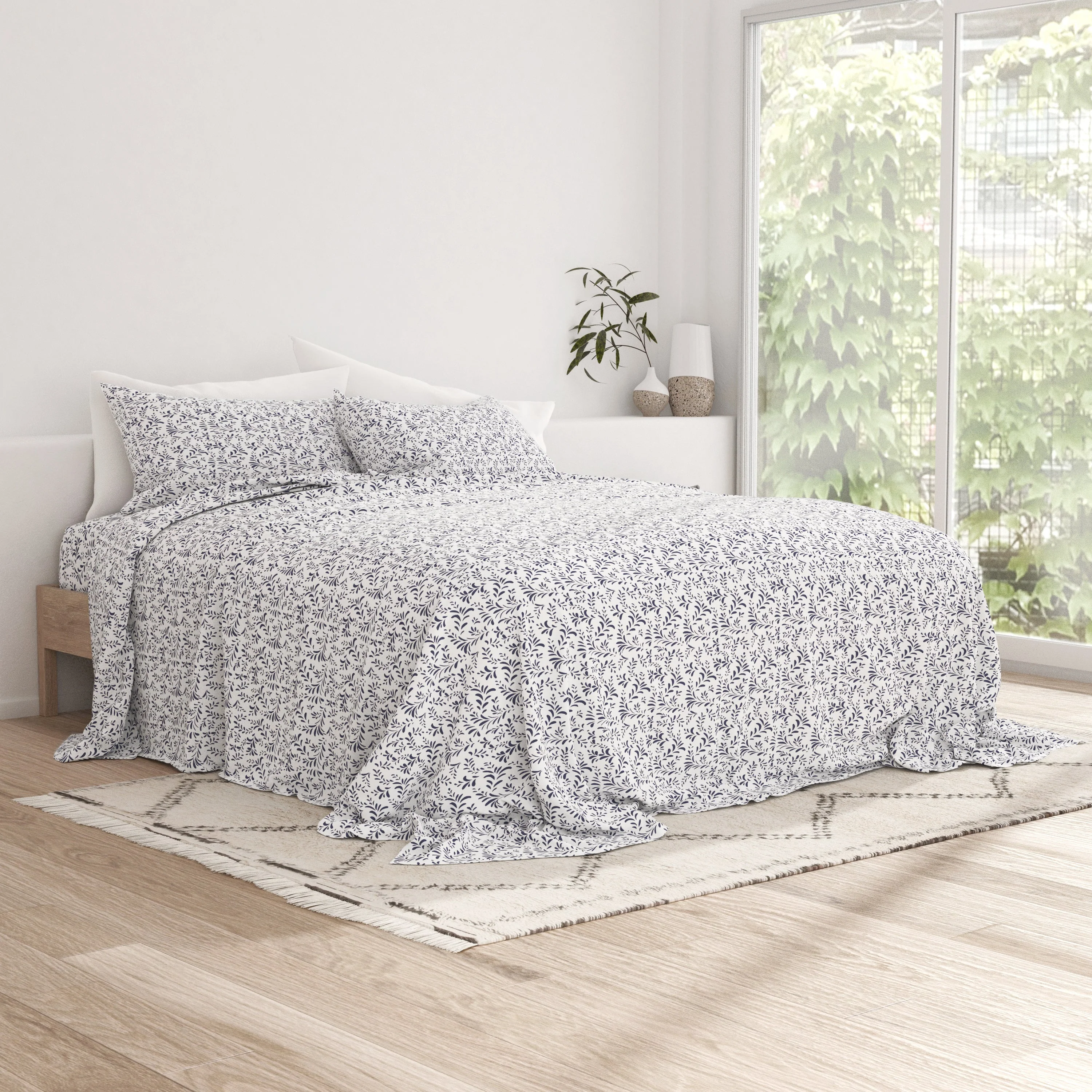 Burst of Vines Pattern 4-Piece Sheet Set - Sale - Image 12