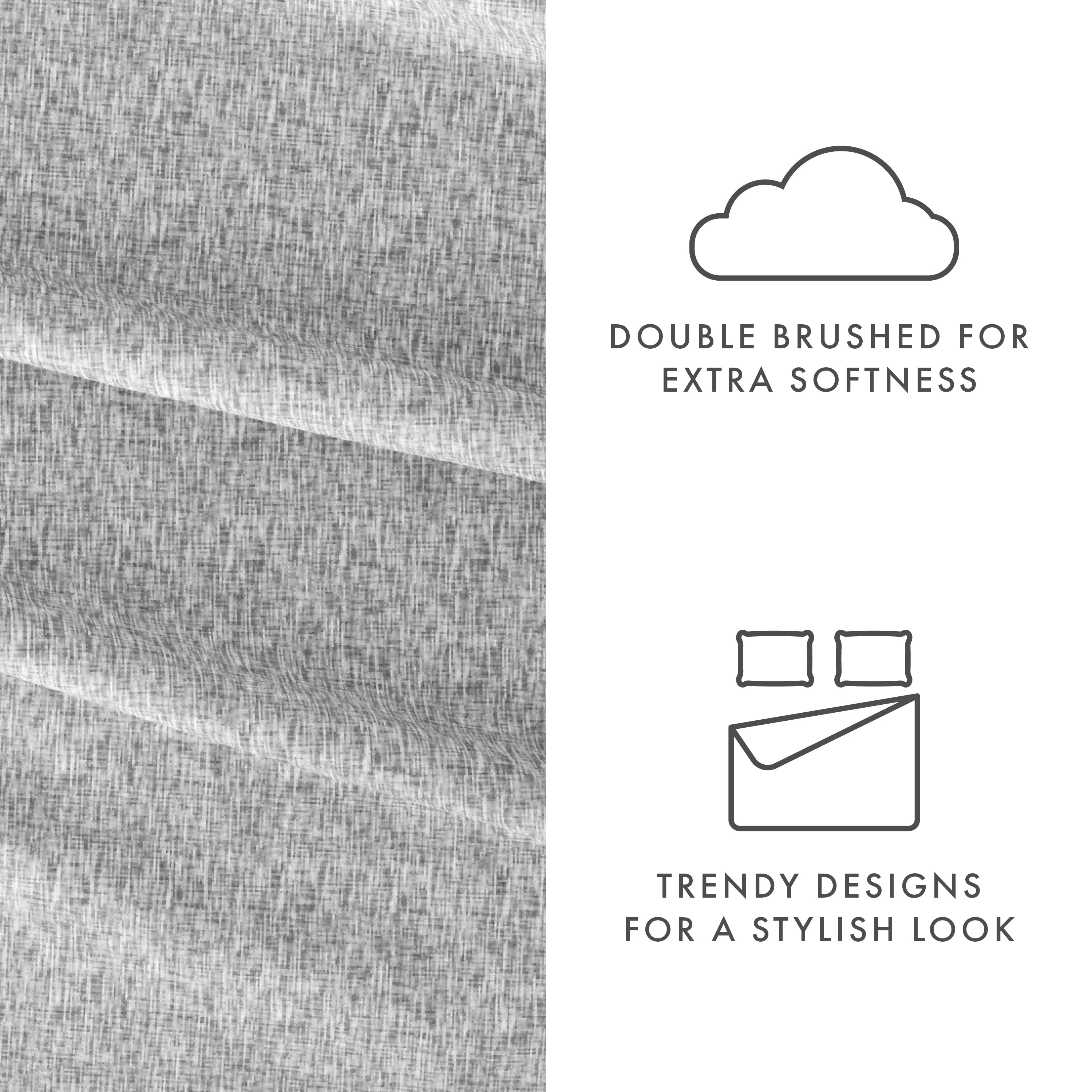 Chambray Style Pattern 4-Piece Sheet Set - Sale - Image 17