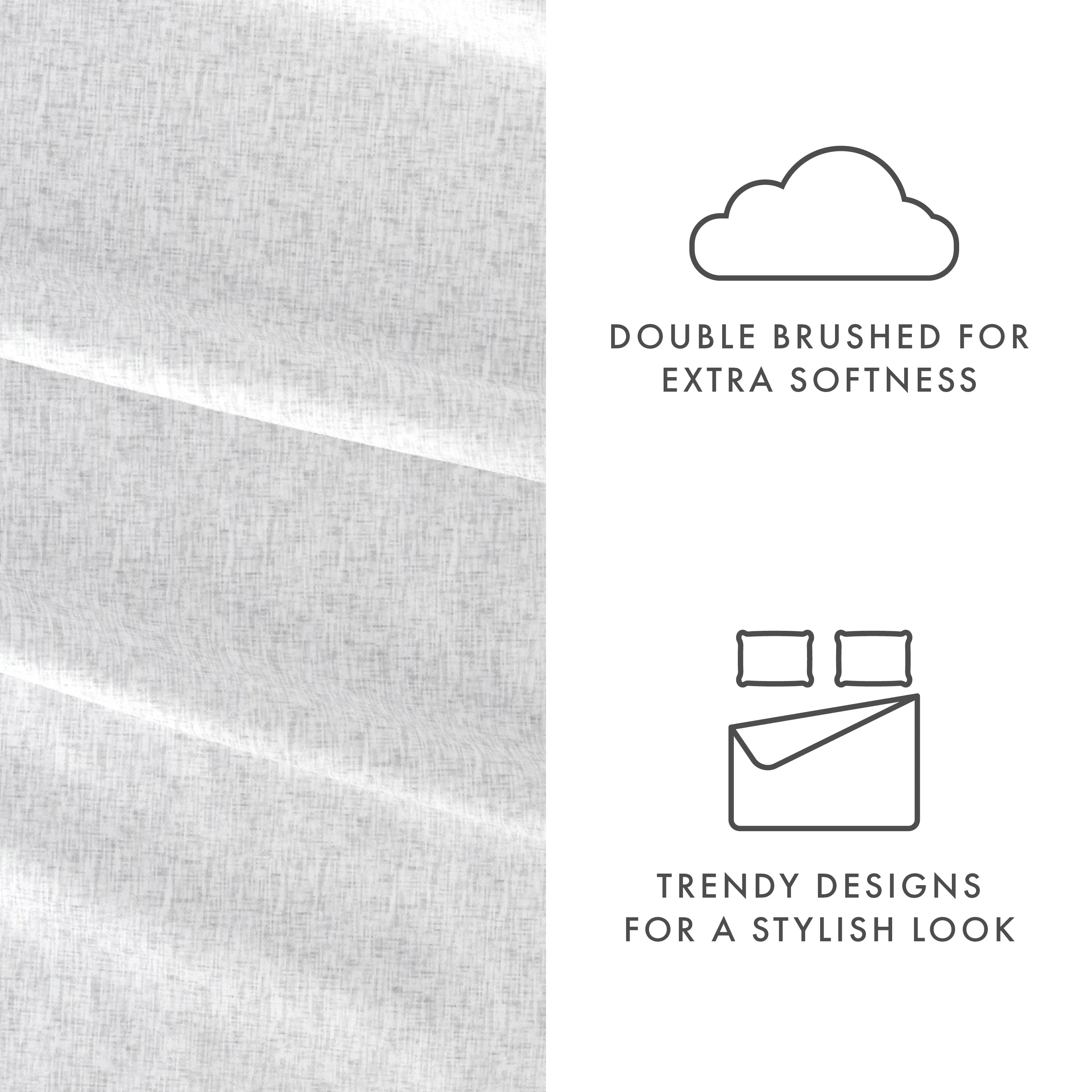 Chambray Style Pattern 4-Piece Sheet Set - Sale - Image 18
