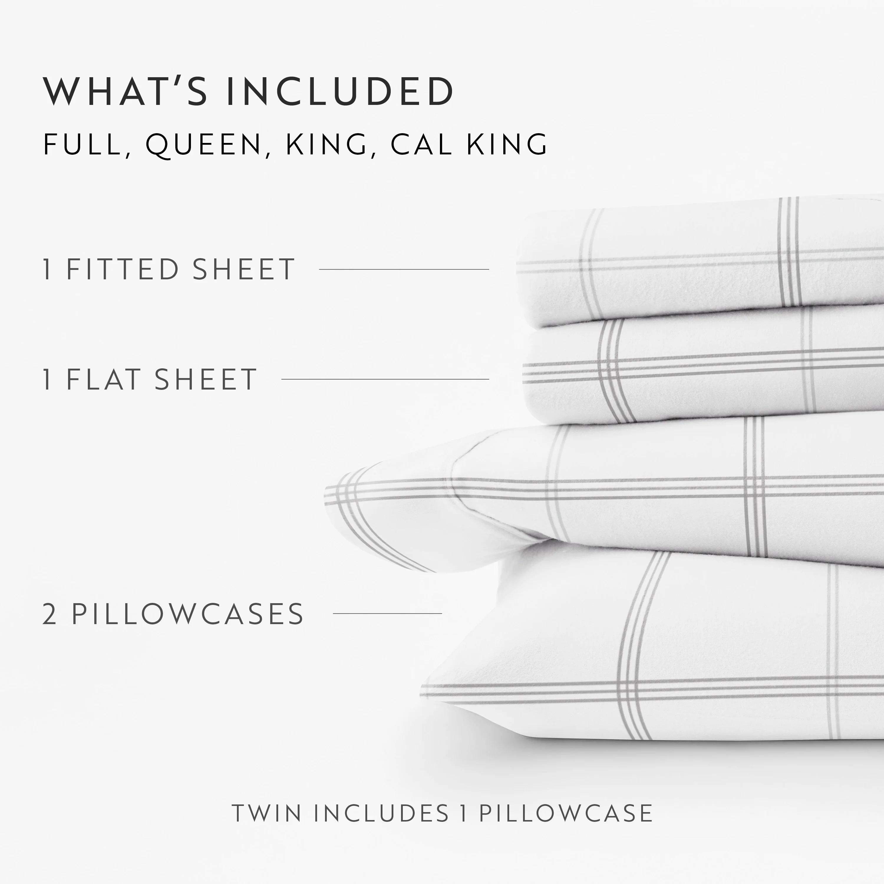 Checkered 4-Piece Flannel Sheet Set - Image 11