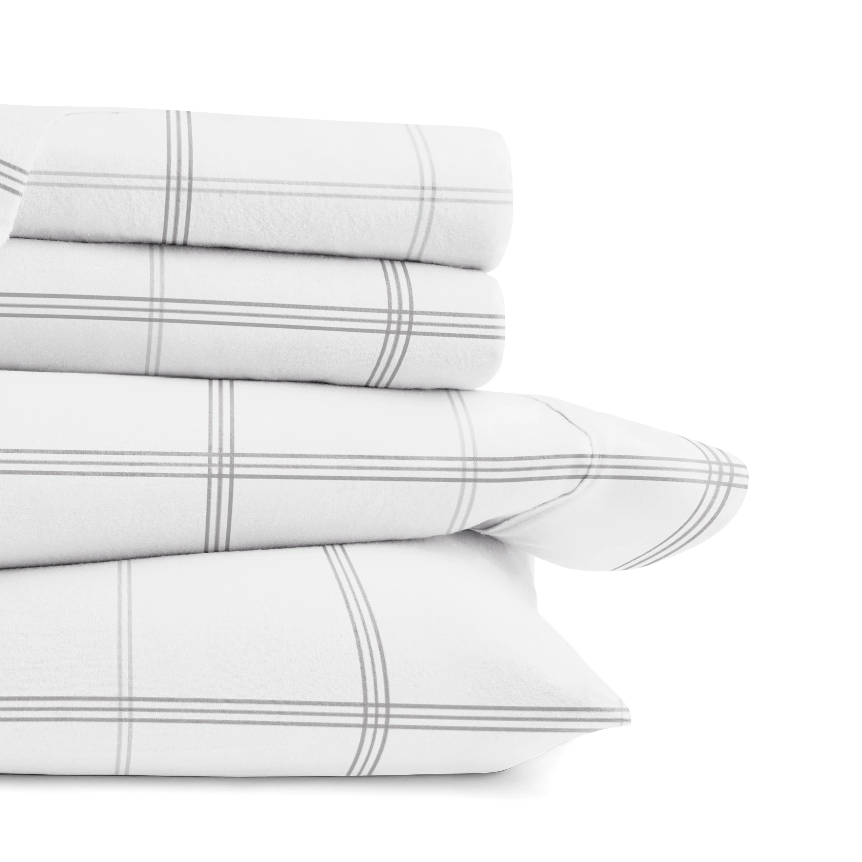 Checkered 4-Piece Flannel Sheet Set - Image 4