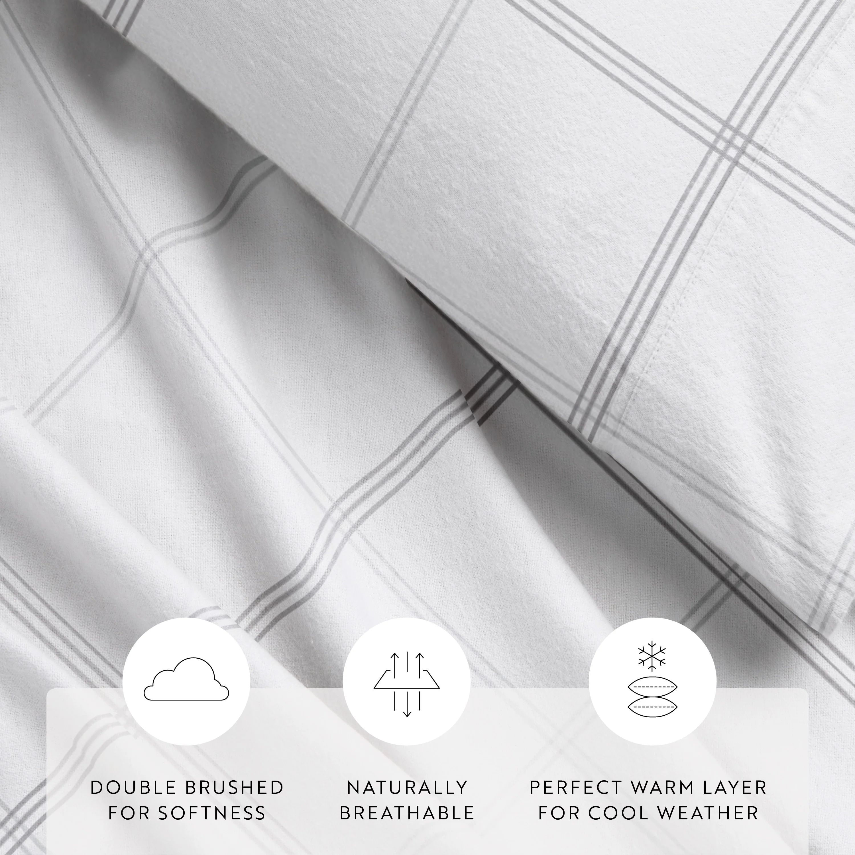 Checkered 4-Piece Flannel Sheet Set - Image 6