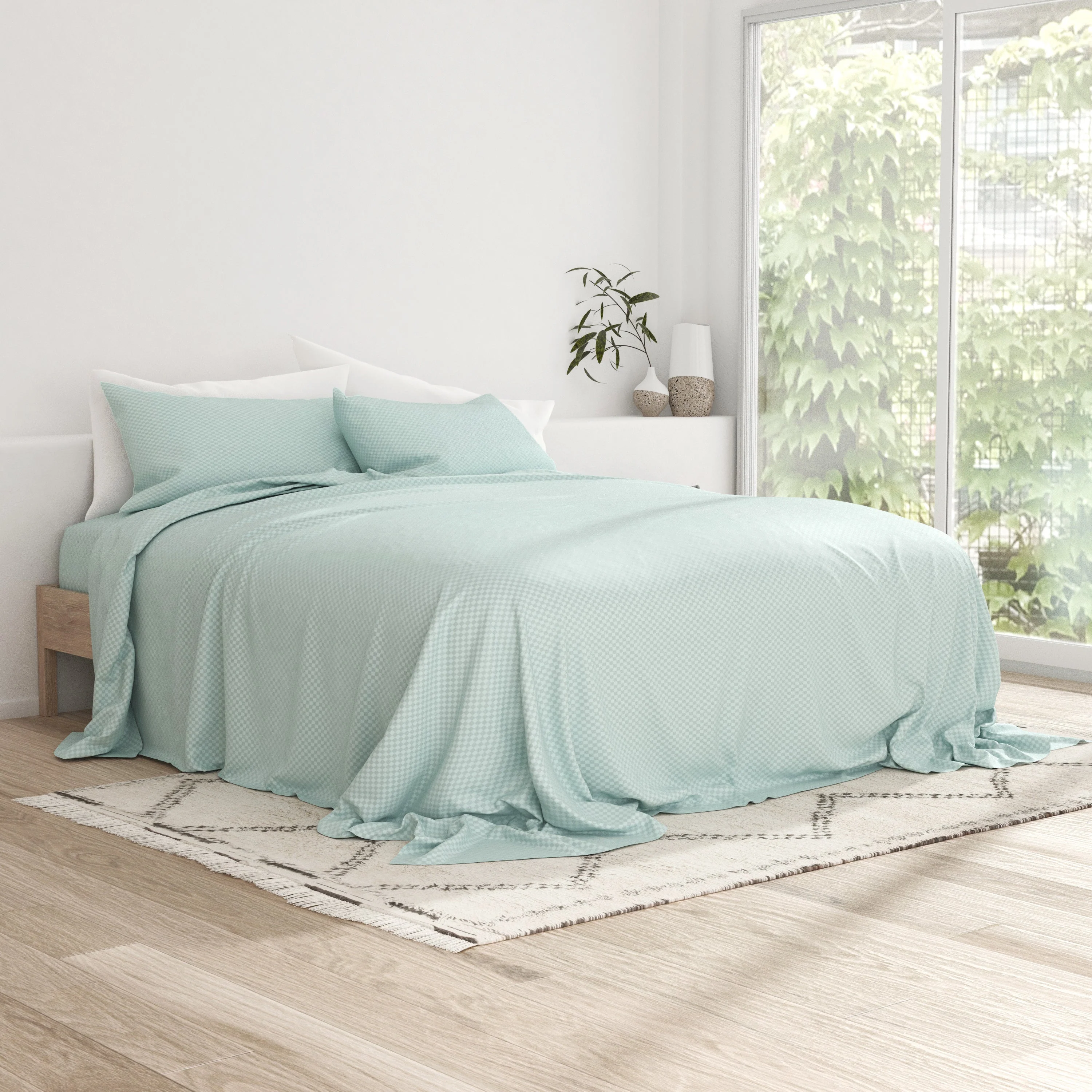 Checkered Embossed 4-Piece Sheet Set - Sale - Image 21