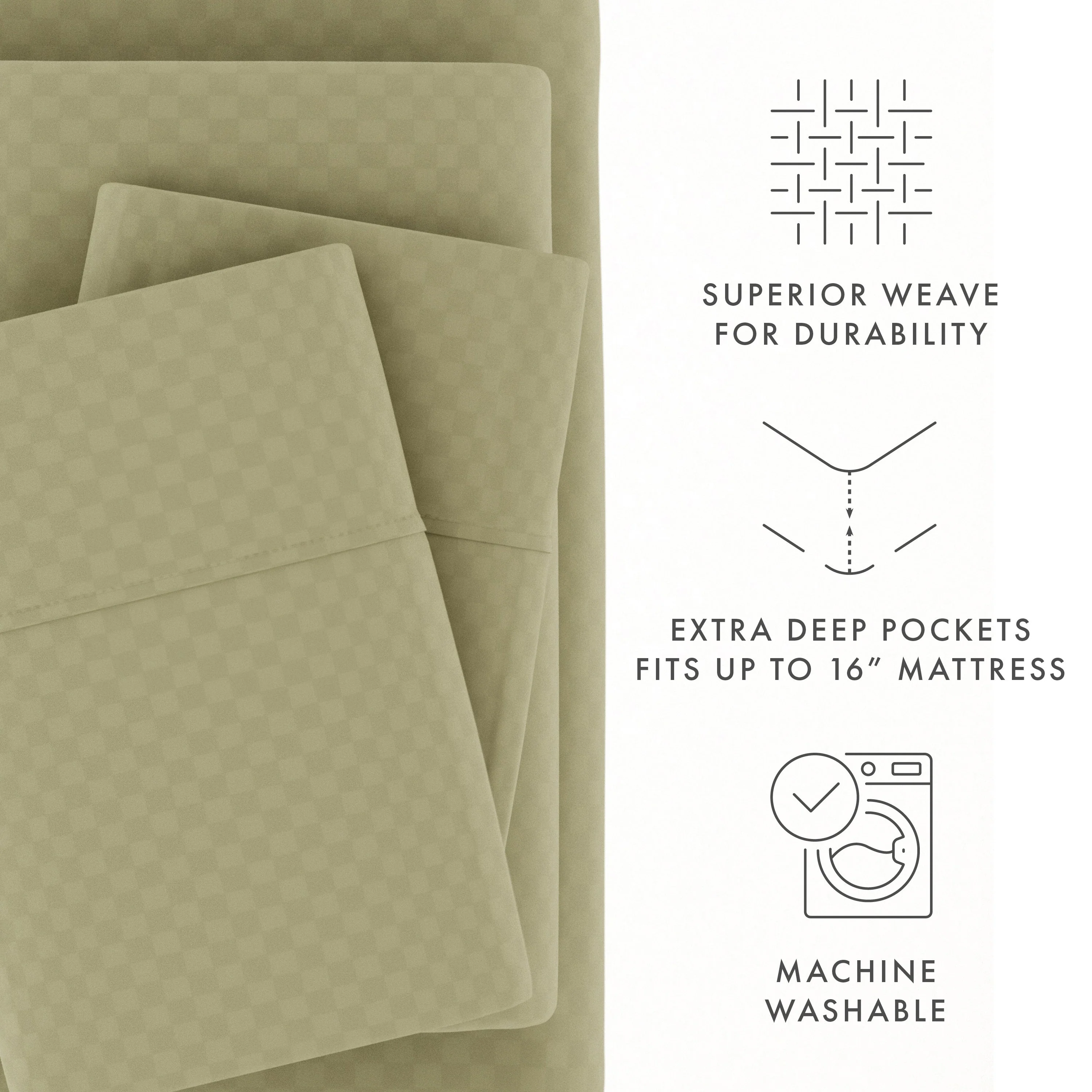 Checkered Embossed 4-Piece Sheet Set - Sale - Image 32