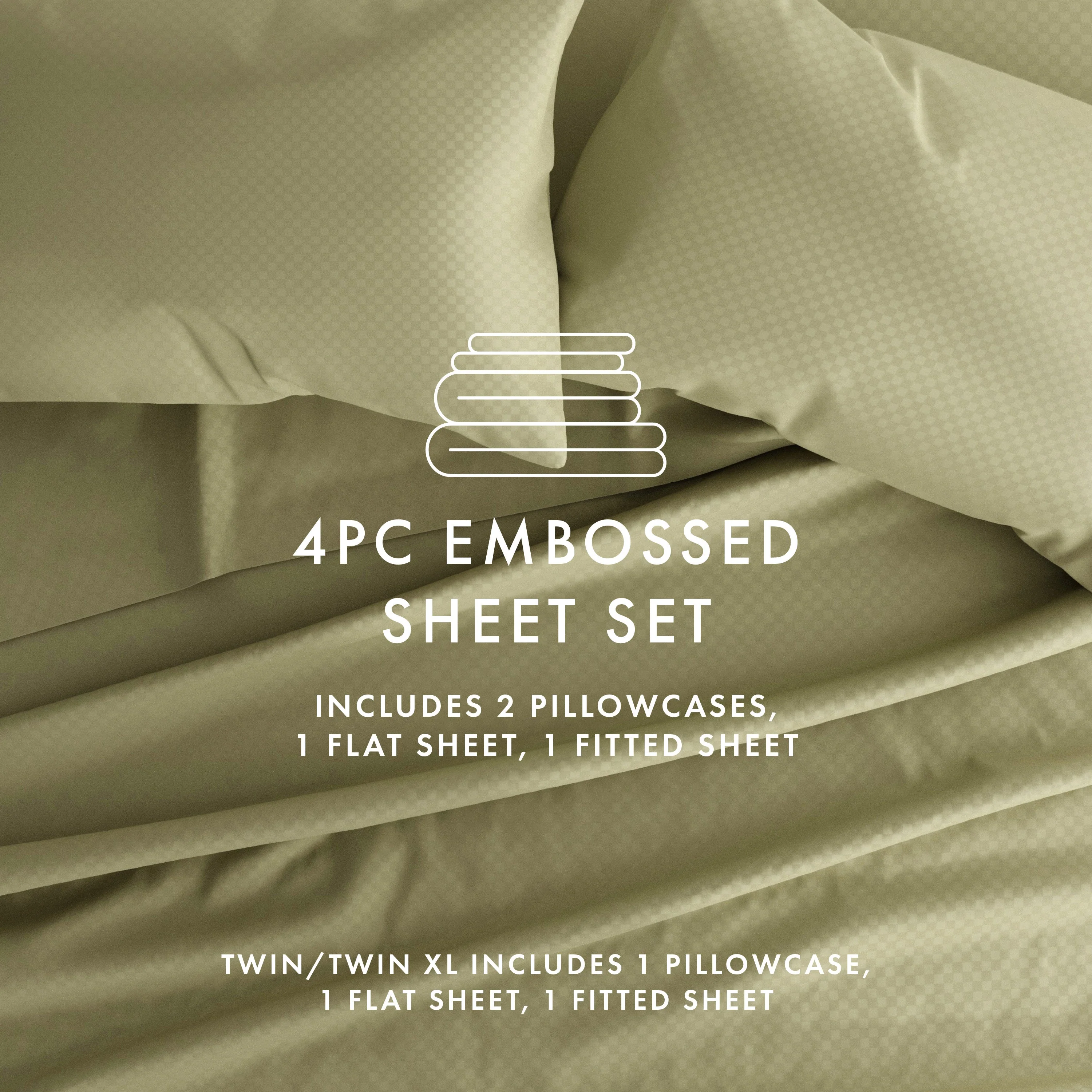 Checkered Embossed 4-Piece Sheet Set - Sale - Image 38