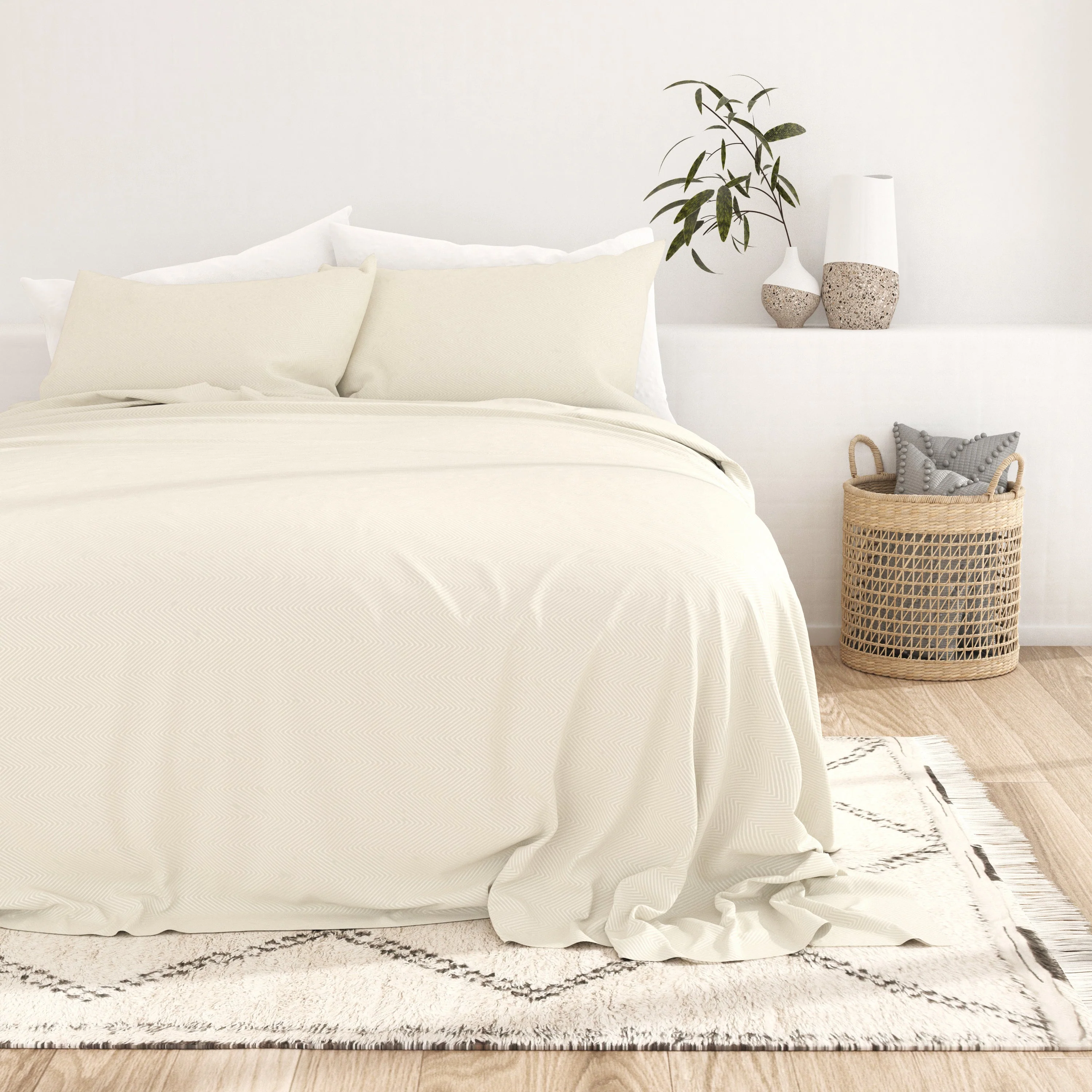 Chevron Embossed 4-Piece Sheet Set - Sale - Image 15
