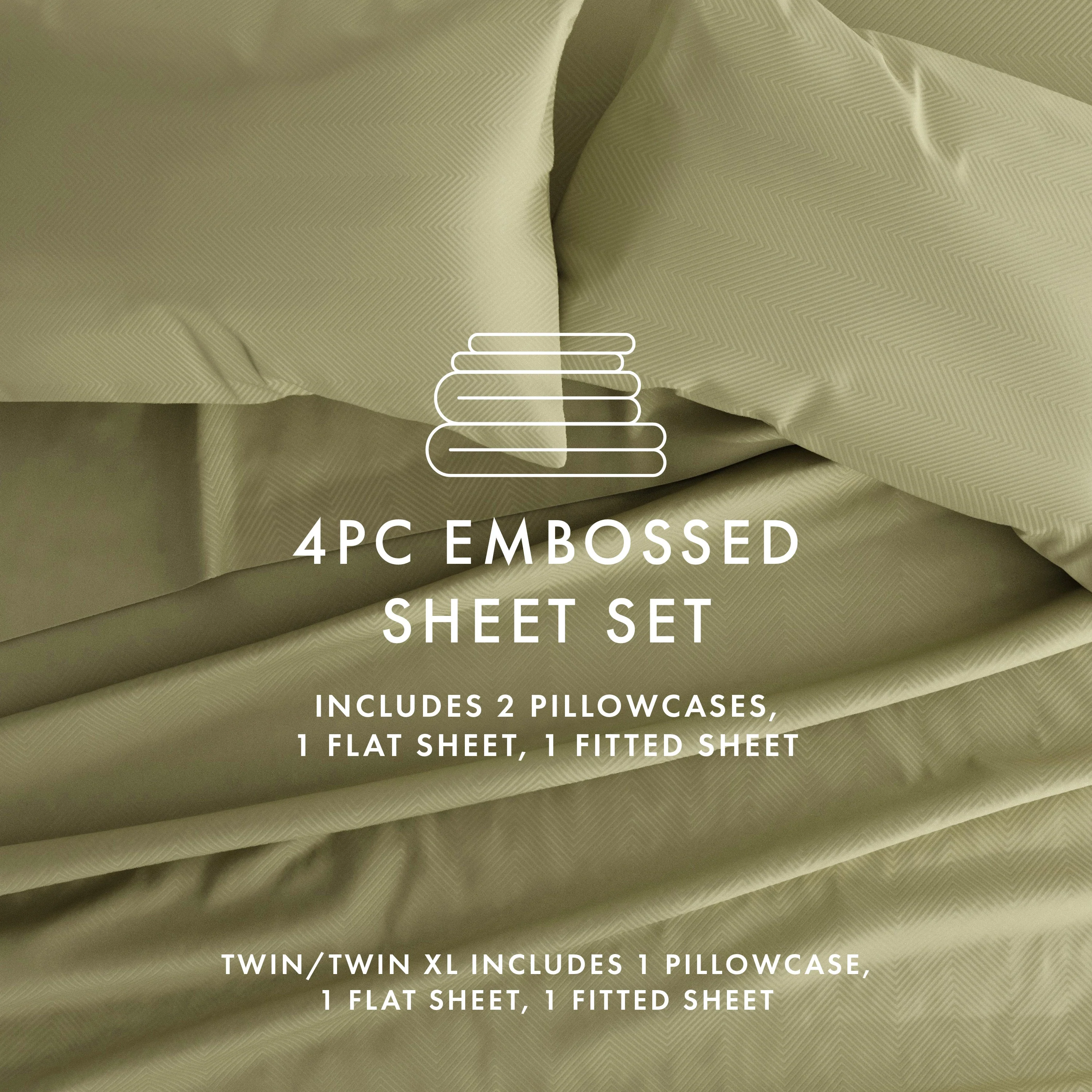 Chevron Embossed 4-Piece Sheet Set - Sale - Image 37