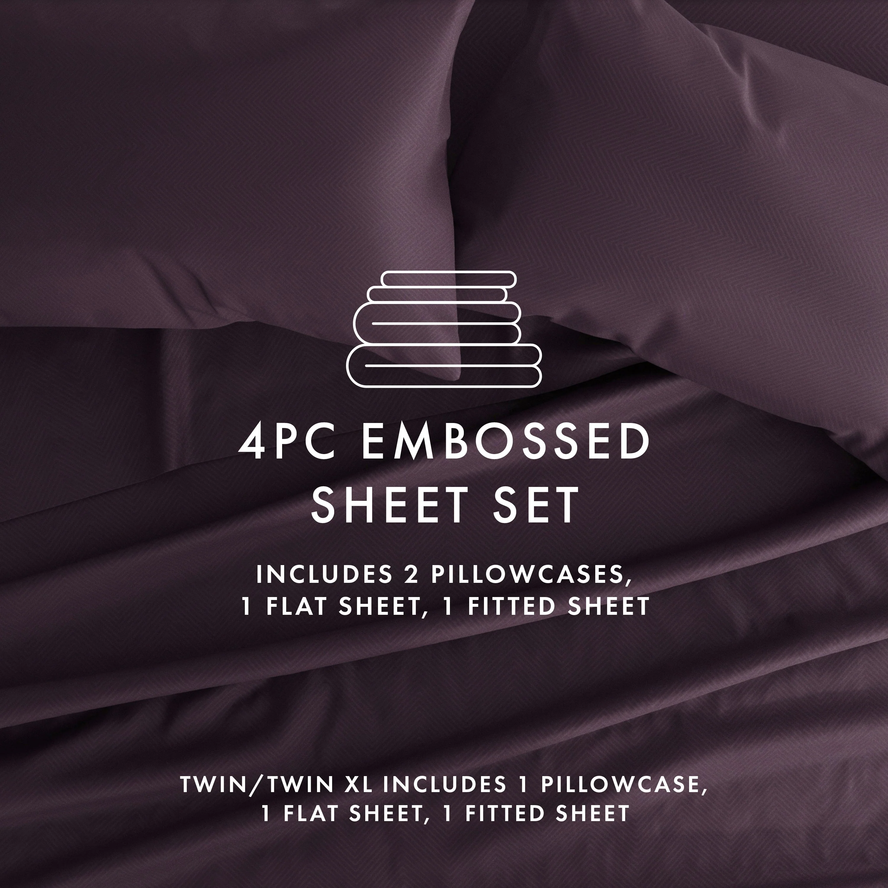 Chevron Embossed 4-Piece Sheet Set - Sale - Image 39