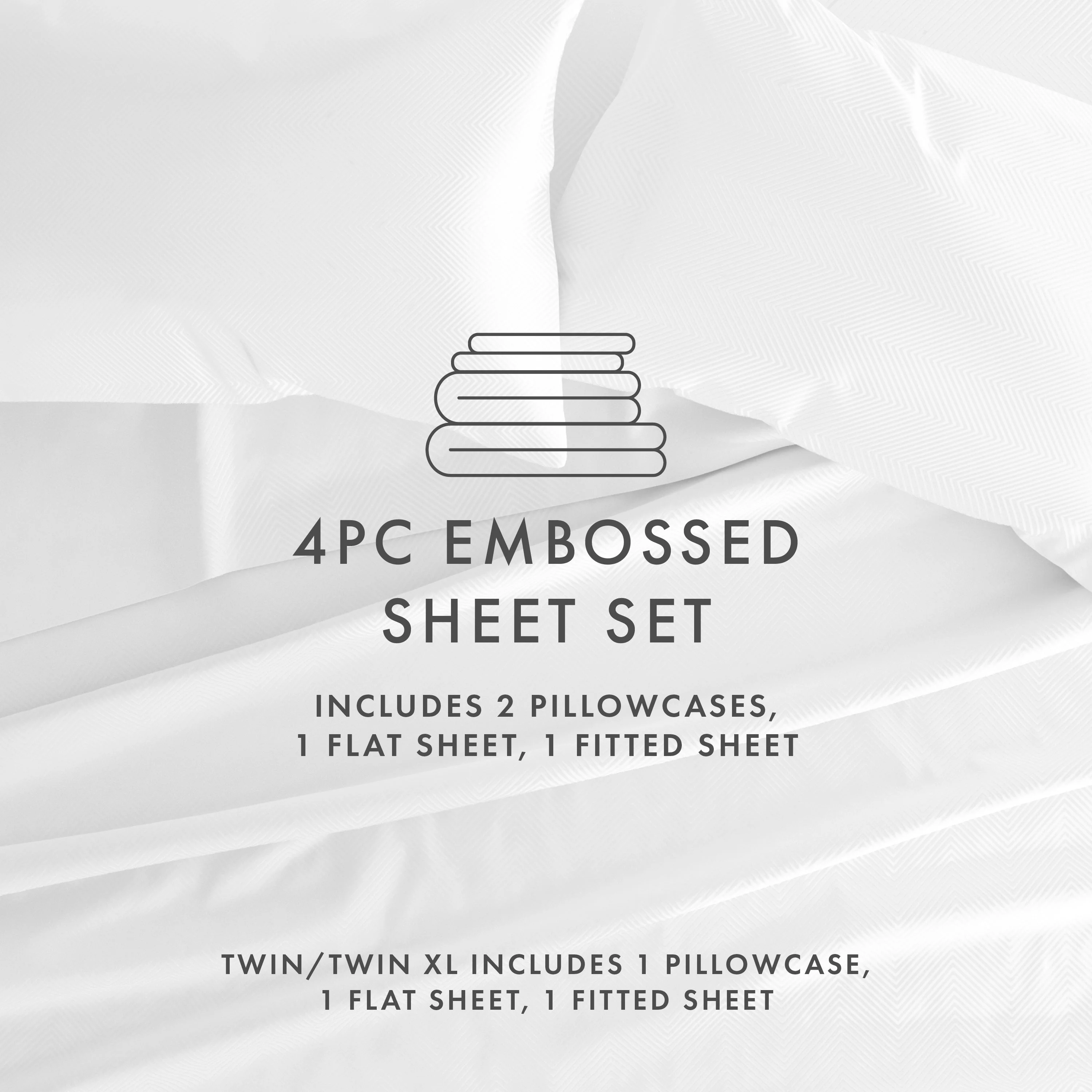 Chevron Embossed 4-Piece Sheet Set - Sale - Image 41