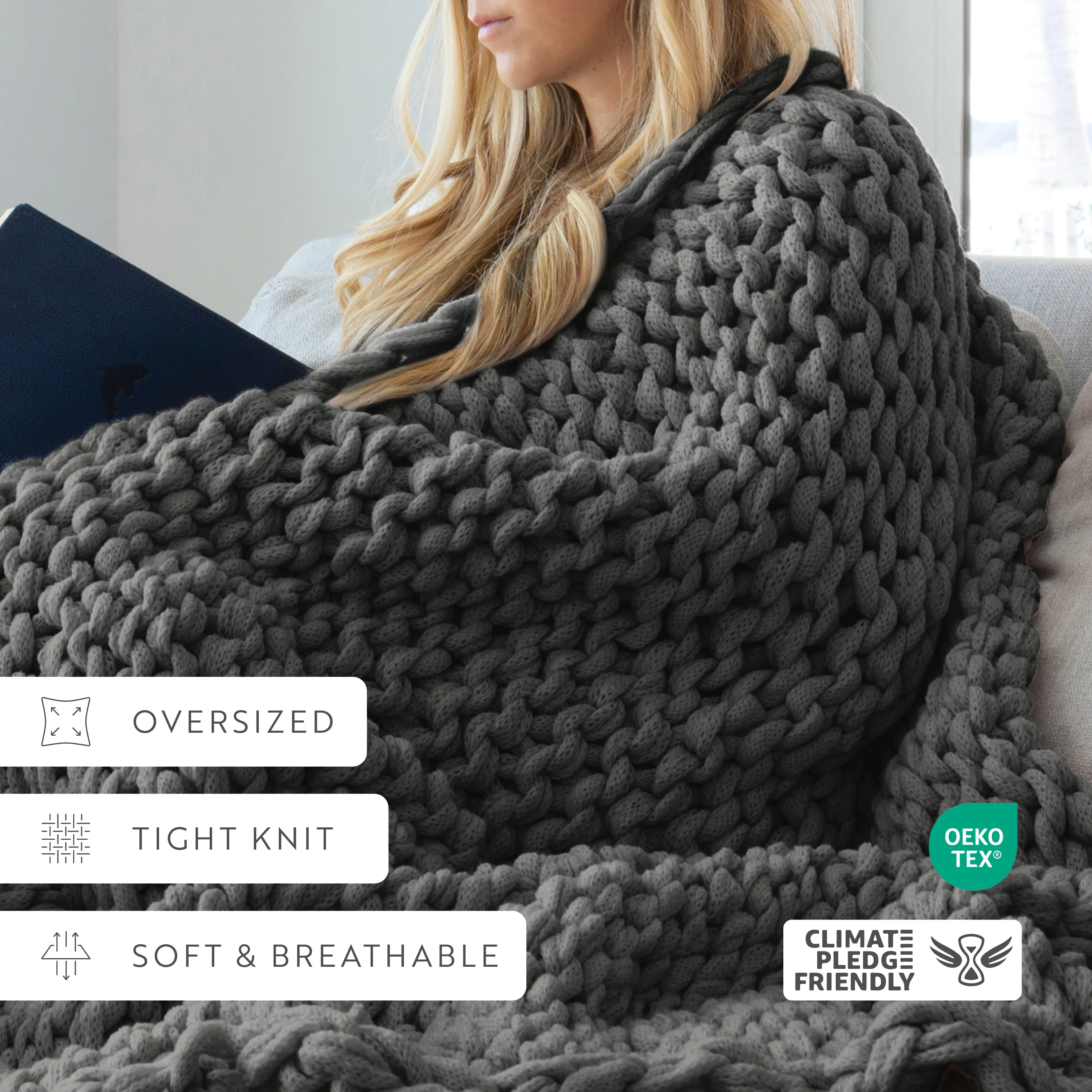 Chunky Knit Throw Blanket - Image 11