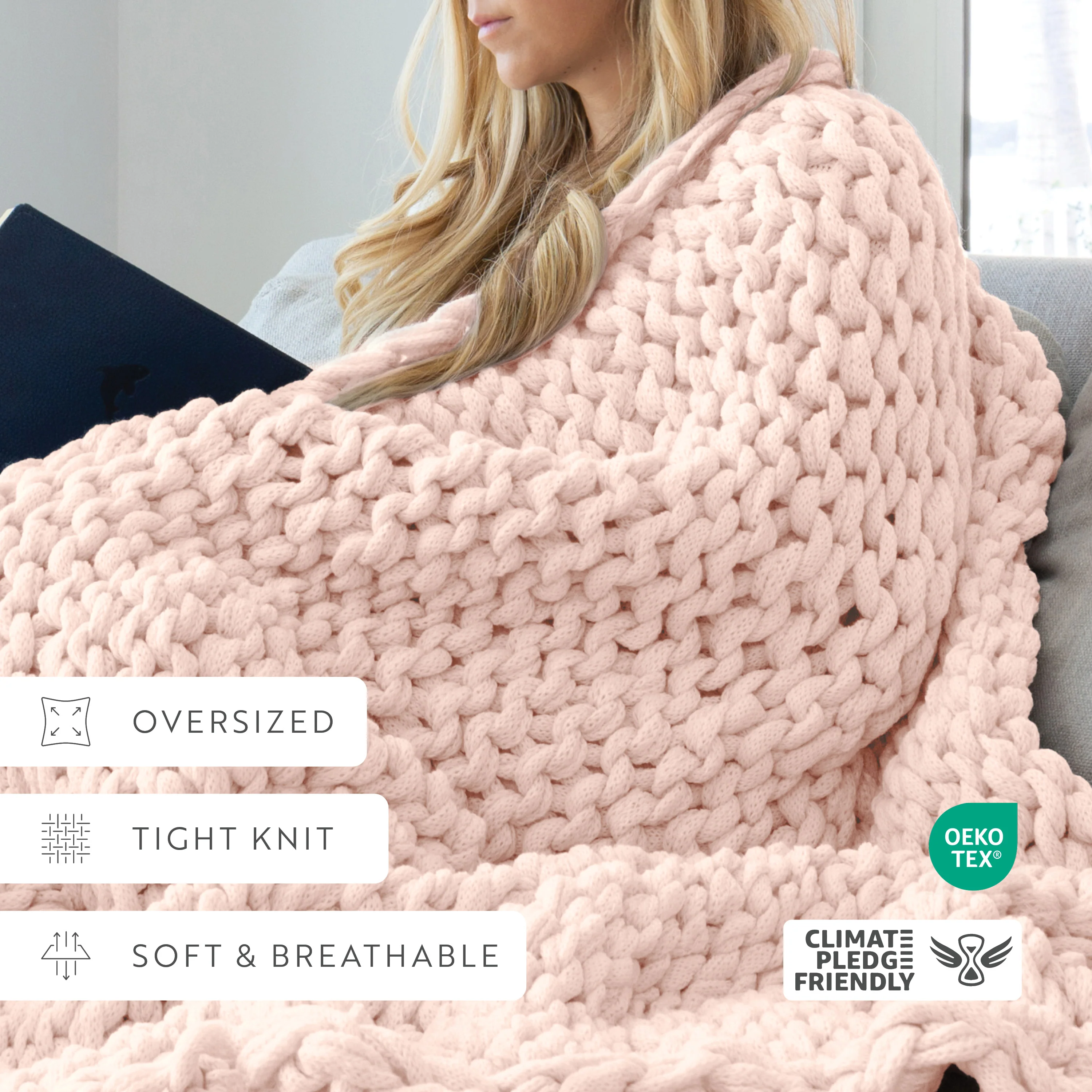 Chunky Knit Throw Blanket - Image 14