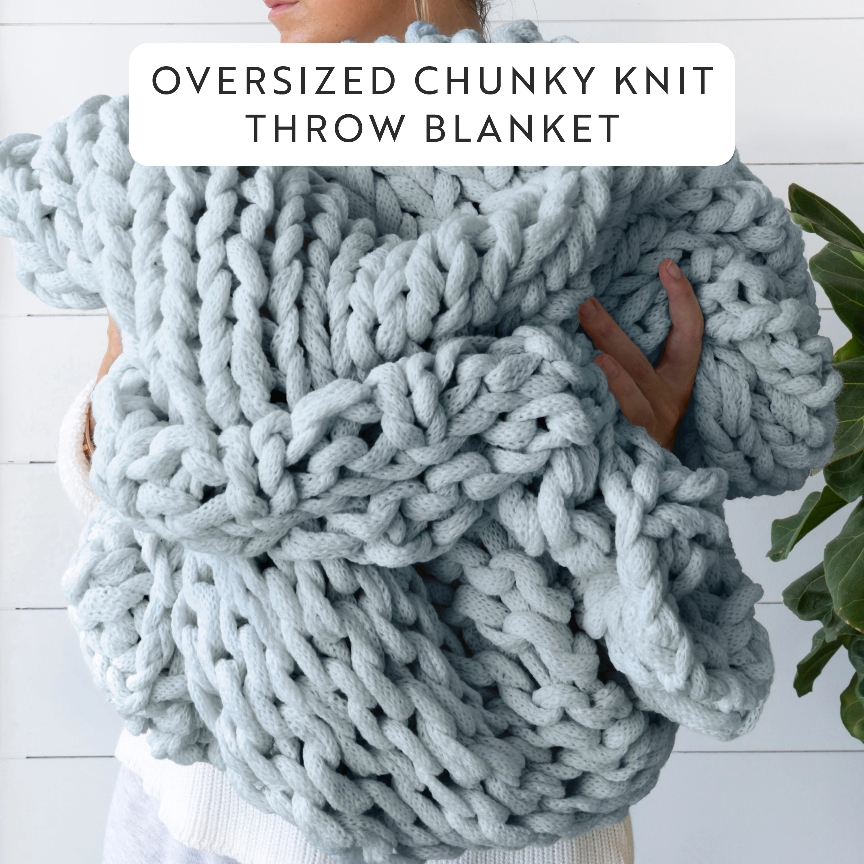 Chunky Knit Throw Blanket - Image 16