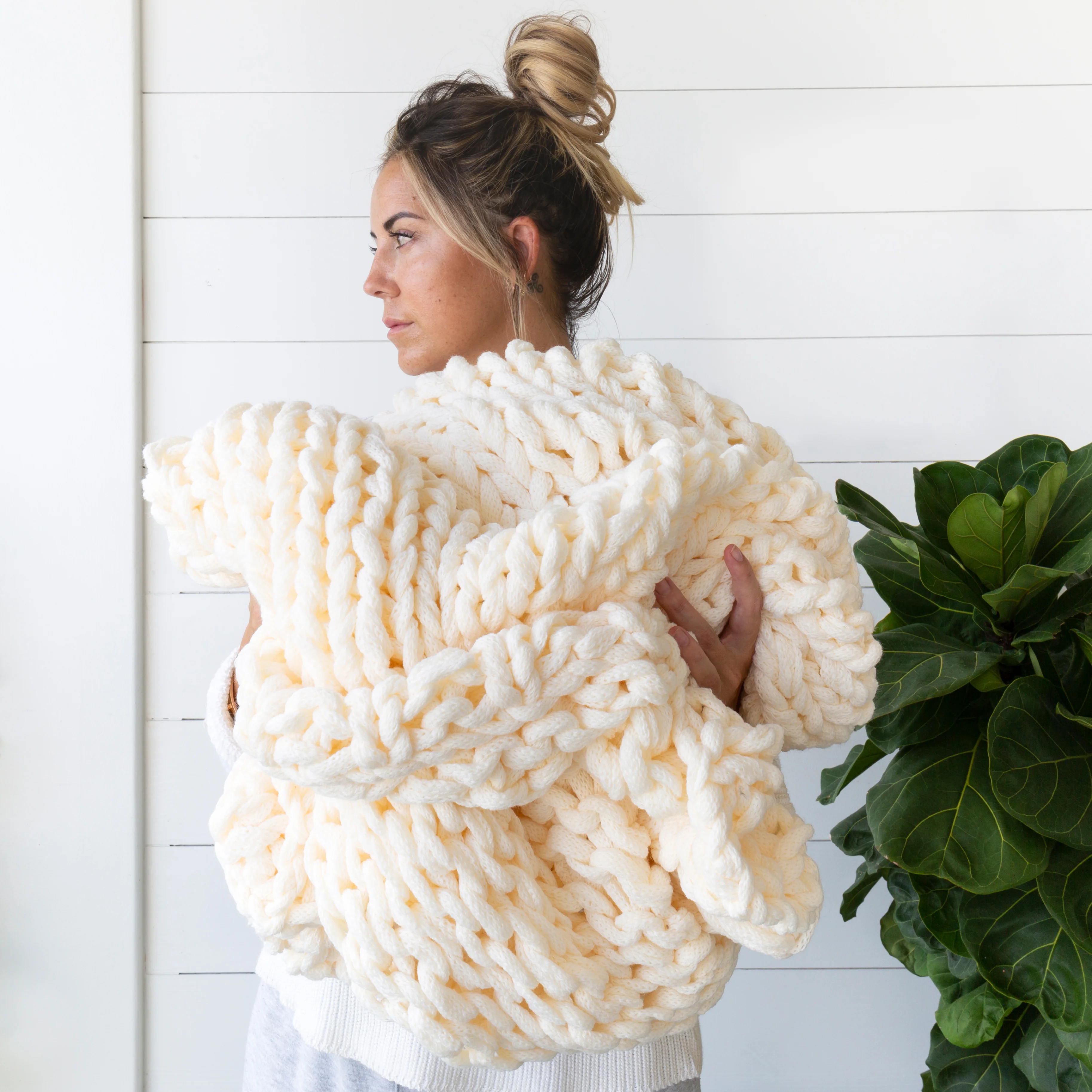 Chunky Knit Throw Blanket - Sale - Image 20