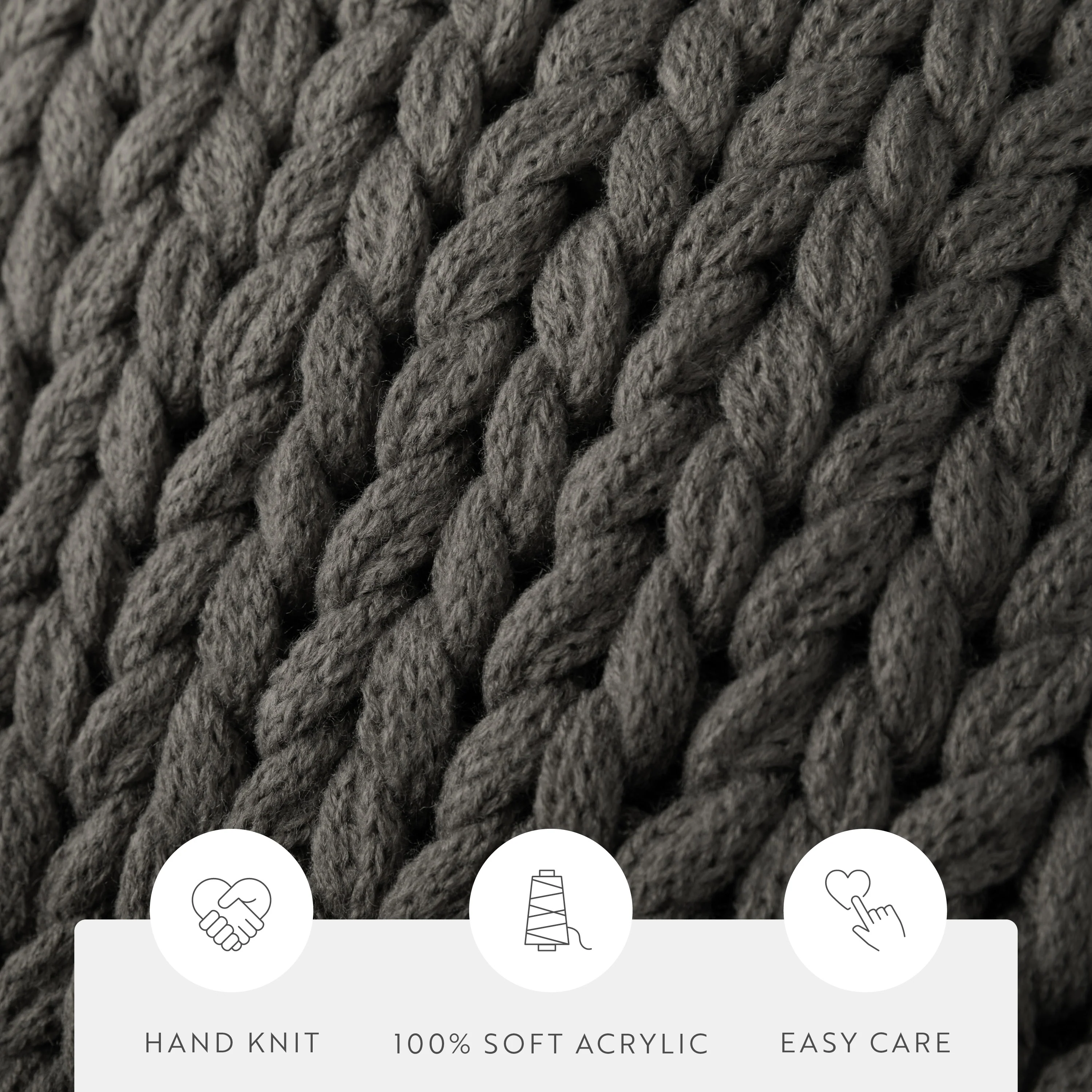 Chunky Knit Throw Blanket - Image 25