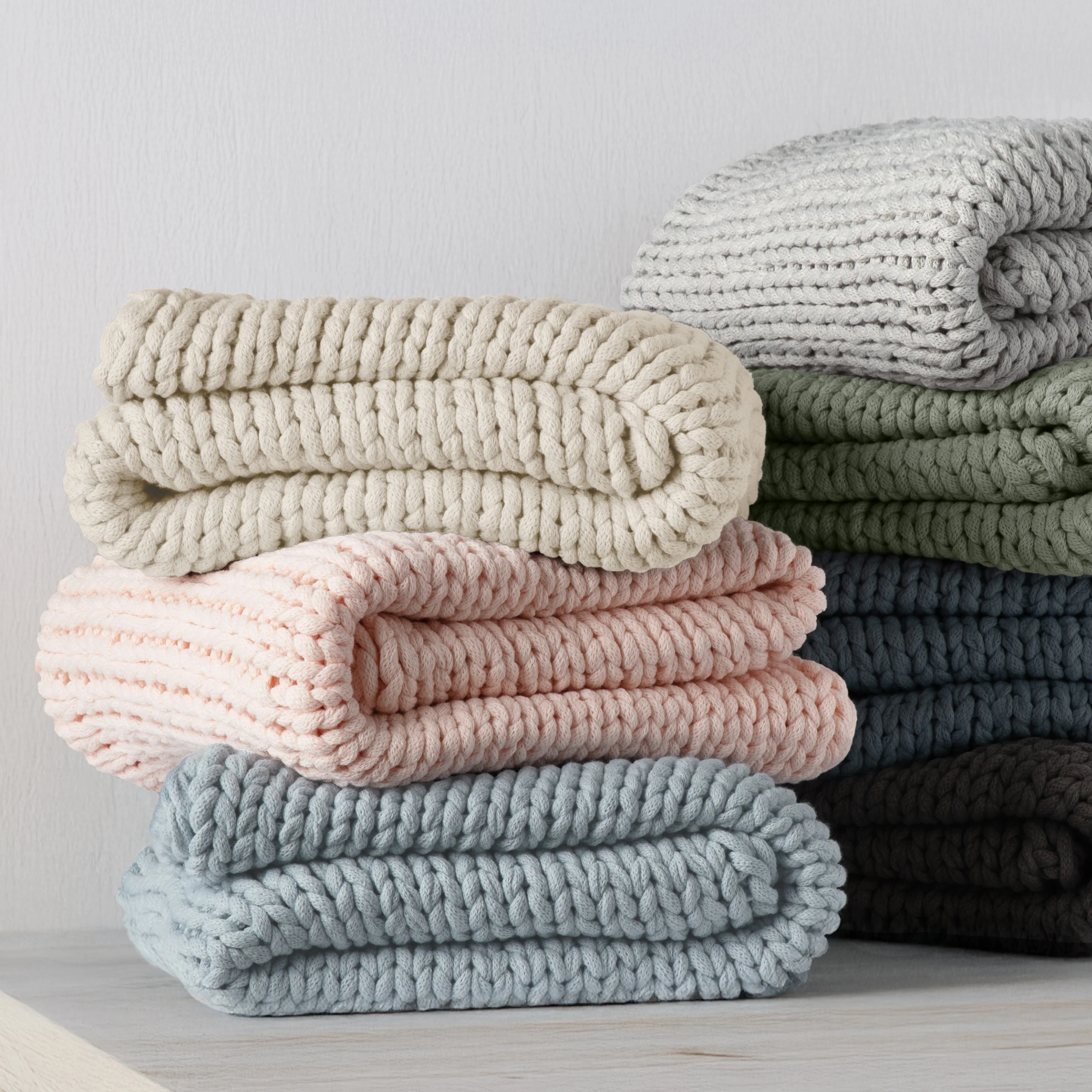Chunky Knit Throw Blanket - Image 35