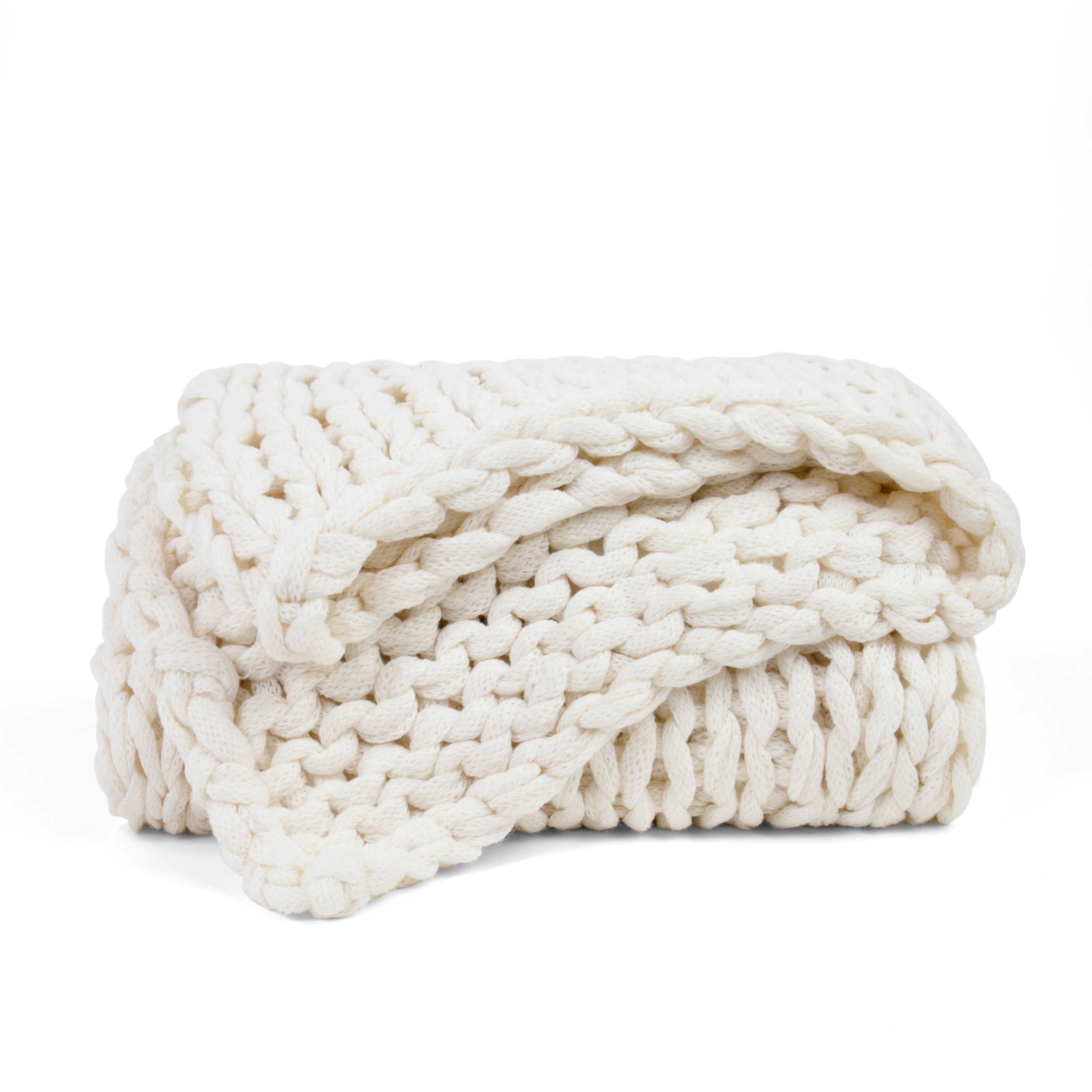 Chunky Knit Throw Blanket - Sale - Image 38