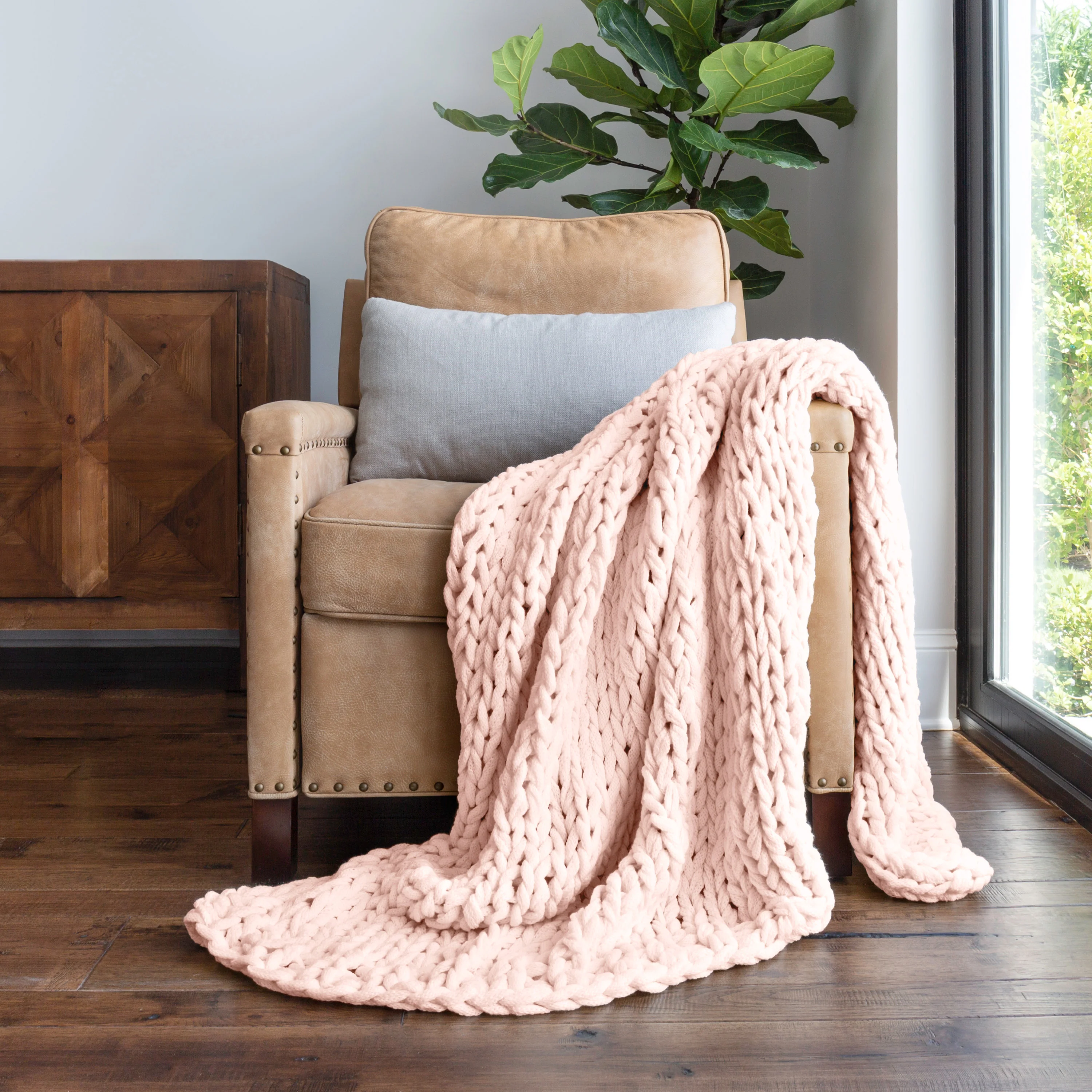 Chunky Knit Throw Blanket - Image 7