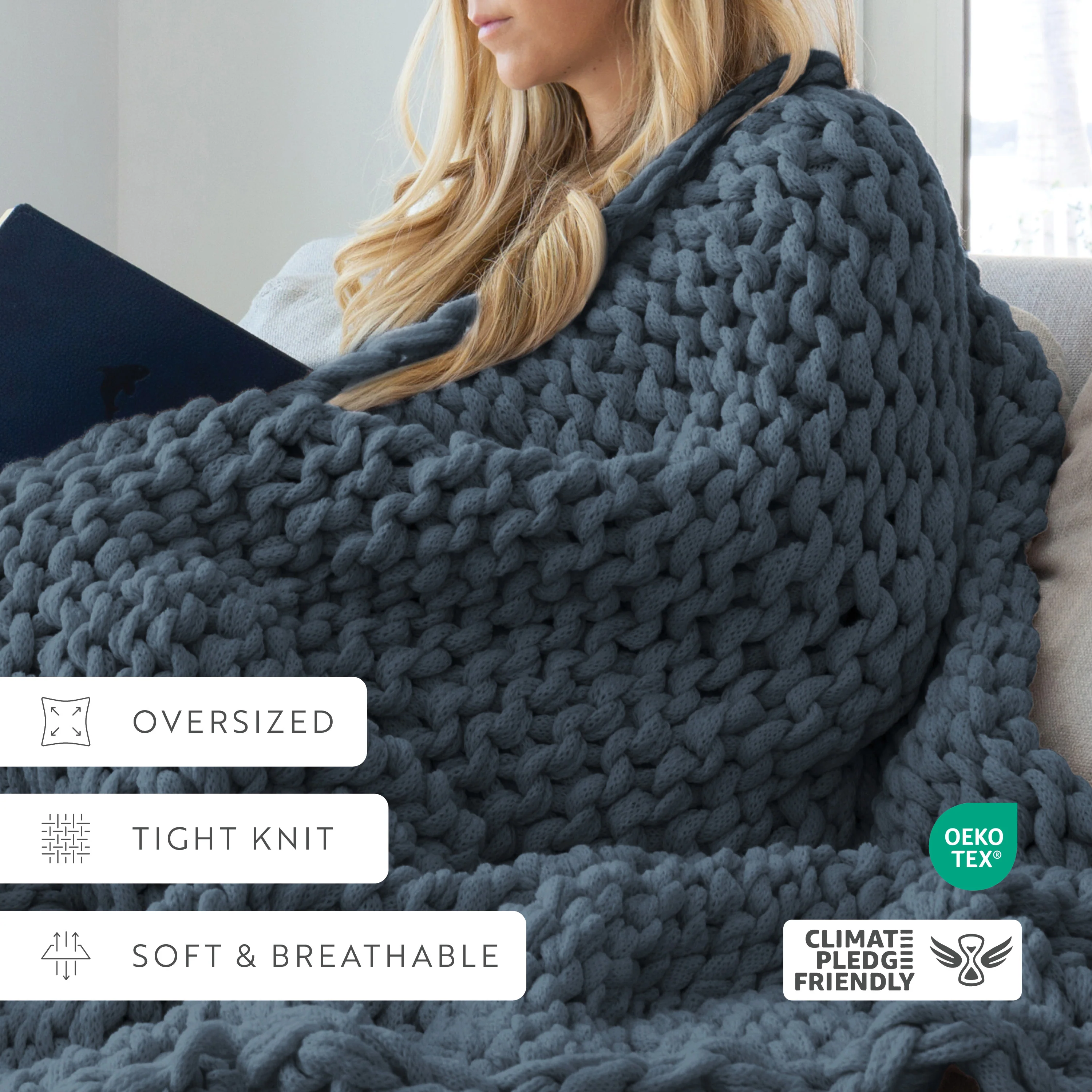 Chunky Knit Throw Blanket - Image 8