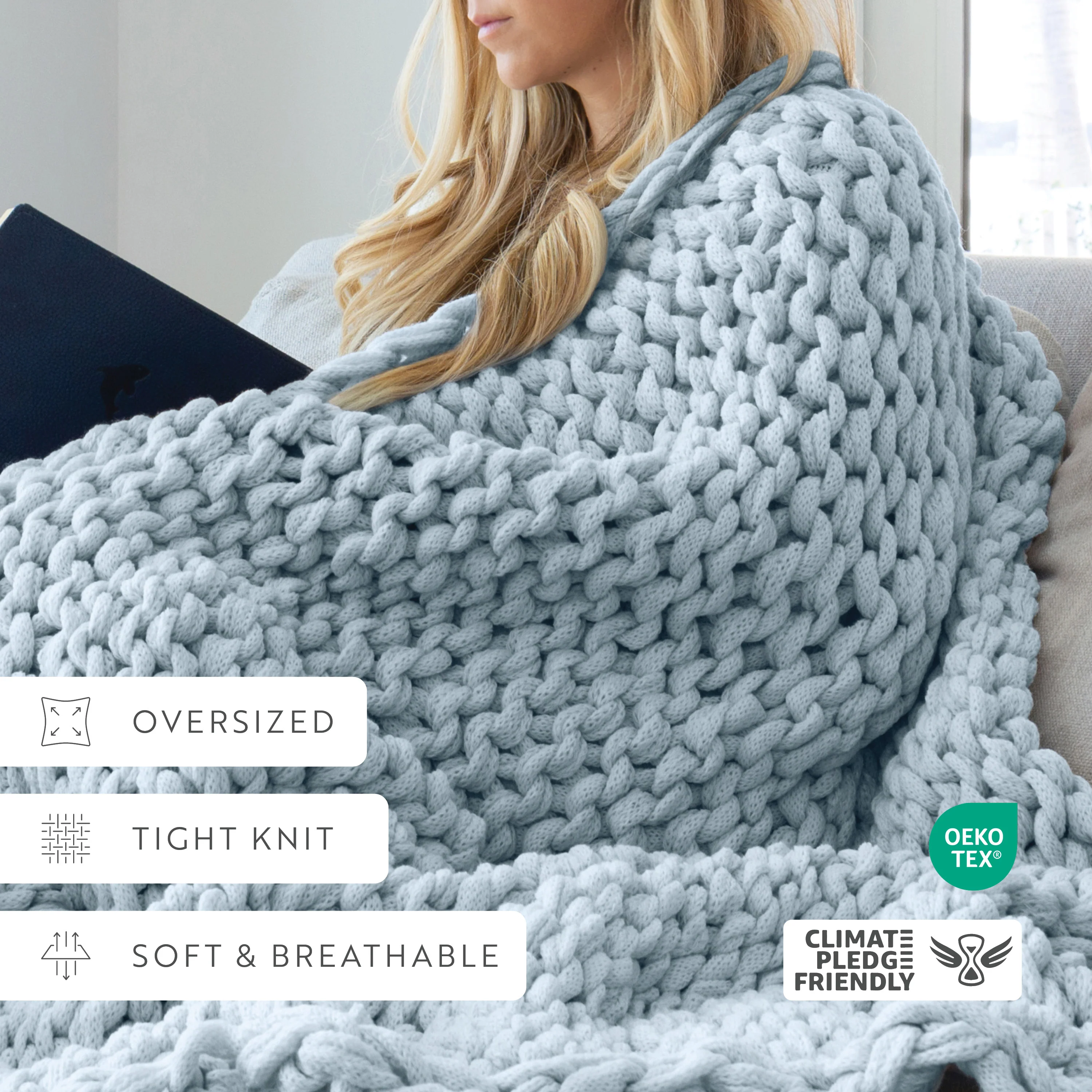 Chunky Knit Throw Blanket - Image 9