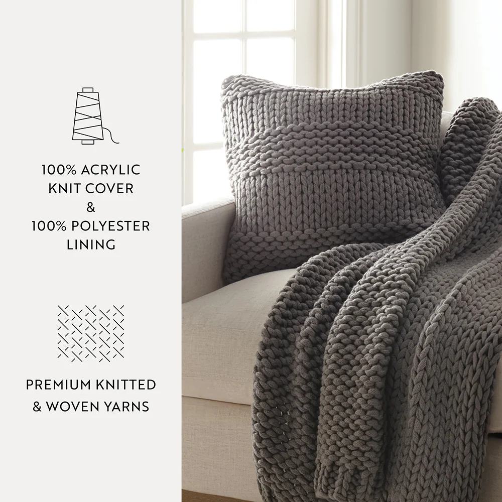 Chunky Knit Stitch Throw Pillow - Image 24