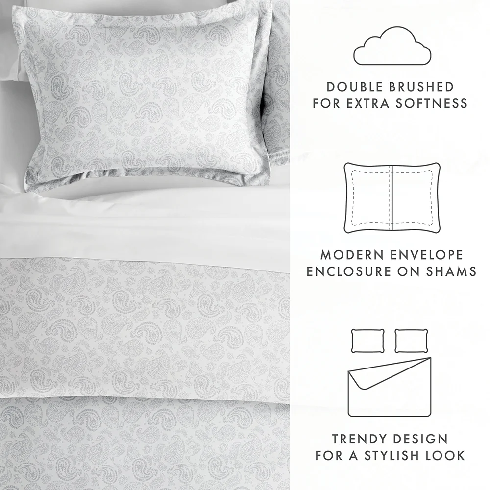 Coarse Paisley Pattern 3-Piece Duvet Cover Set - Image 16